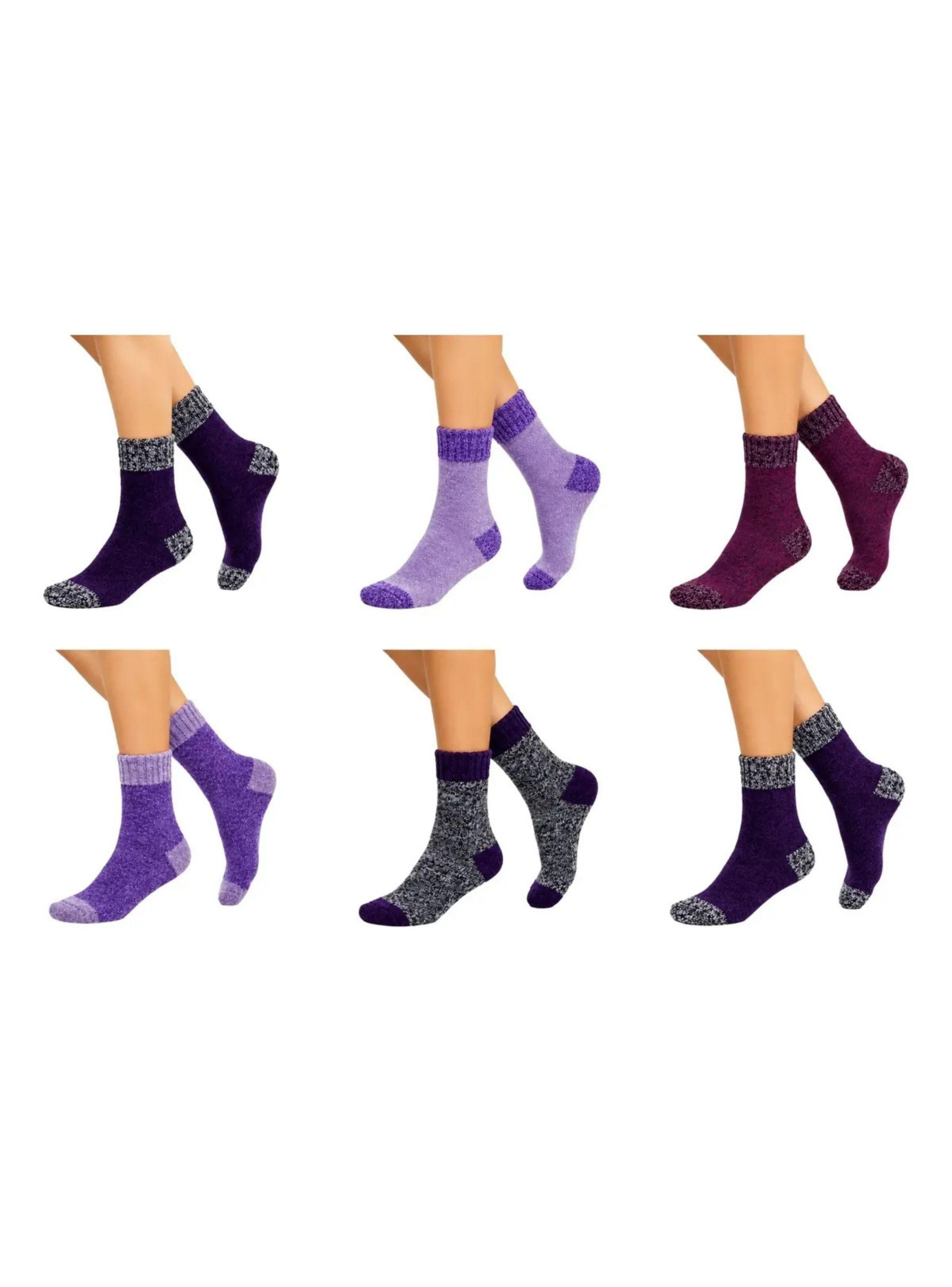 Pack 6 Pares Calcetines De Lana Térmicos Gruesos Invierno 2098-4