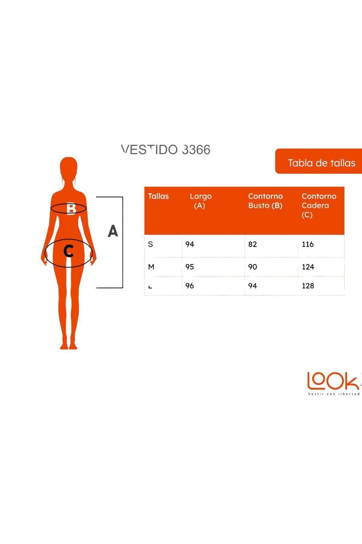 Vestido Corto Mujer. Escote En V Cruzado Y Manga Princesa 3366-3