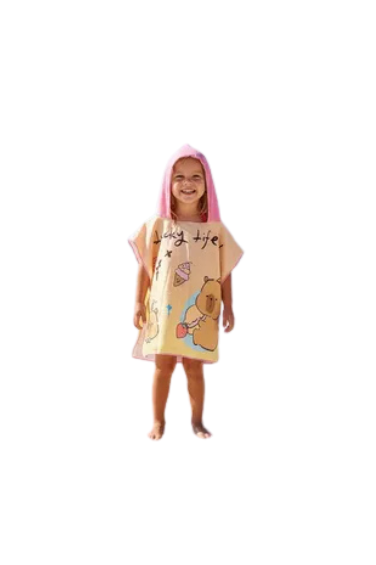 Pack 3 Toallas De Baño, Playa Piscina Capucha Niños Diseños Surtido Niñas-4