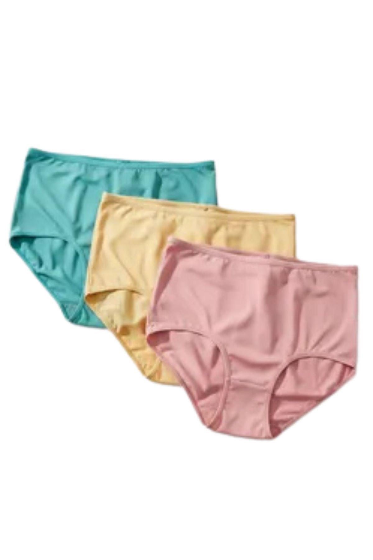 Pack 3 Calzón Alto Mujer Fibra Bambú. Colores. 3204 -0