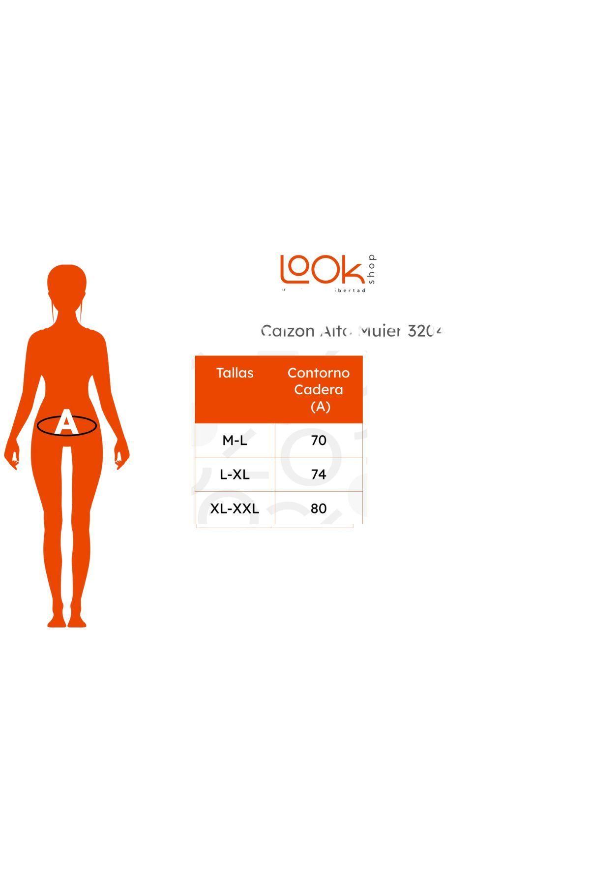 Pack 3 Calzón Alto Mujer Fibra Bambú. Colores. 3204 -6