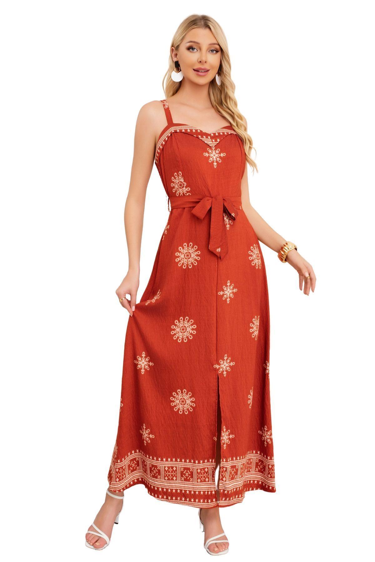Vestido Largo Primavera Mujer. Diseños Y Colores Con Lazo 3359-0