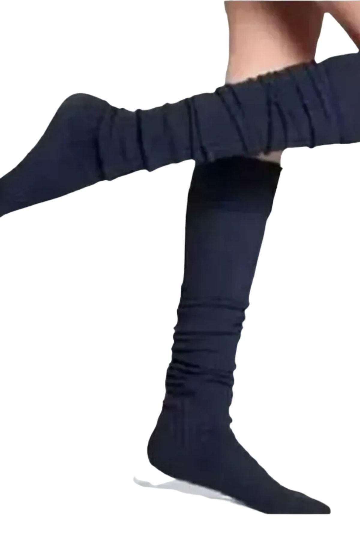 Pack 3 Pares Bucaneras Escolares. Calceta Larga Colores. -2