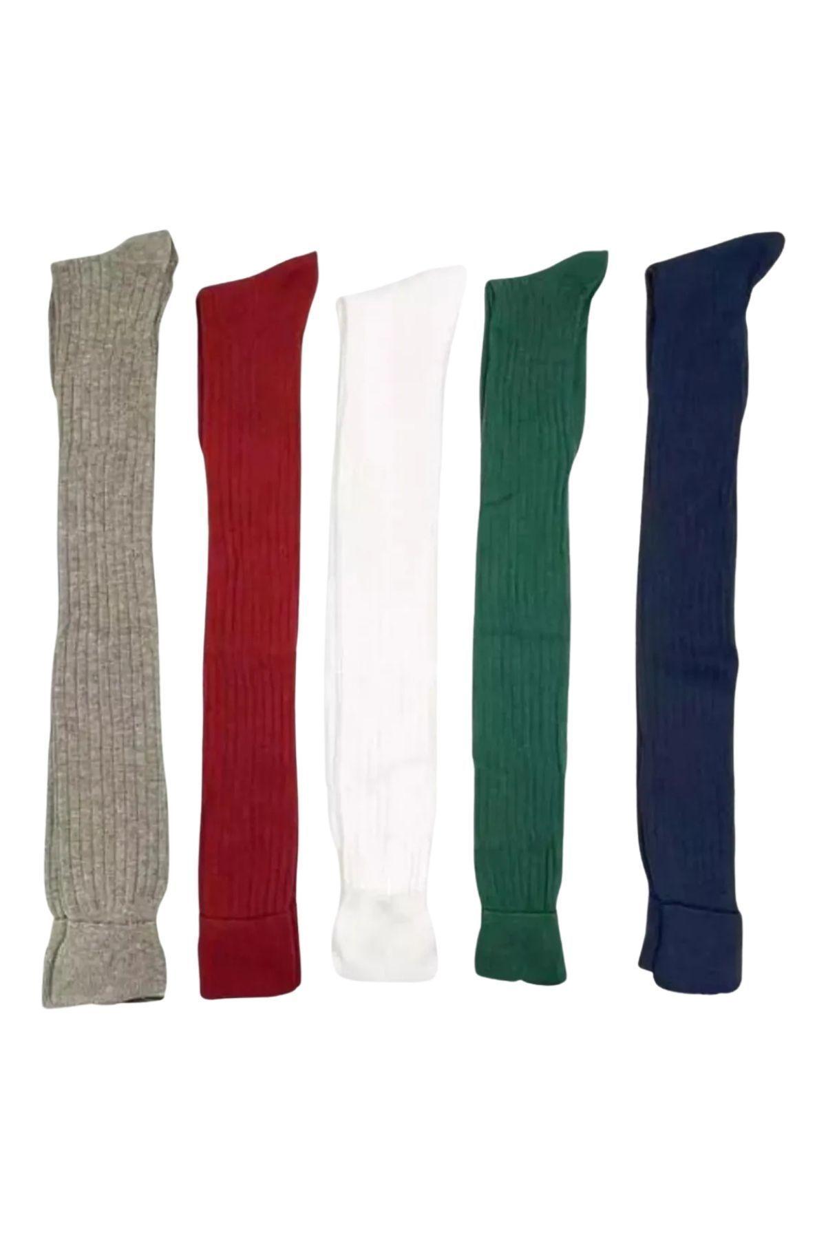 Pack 3 Pares Bucaneras Escolares. Calceta Larga Colores. -3