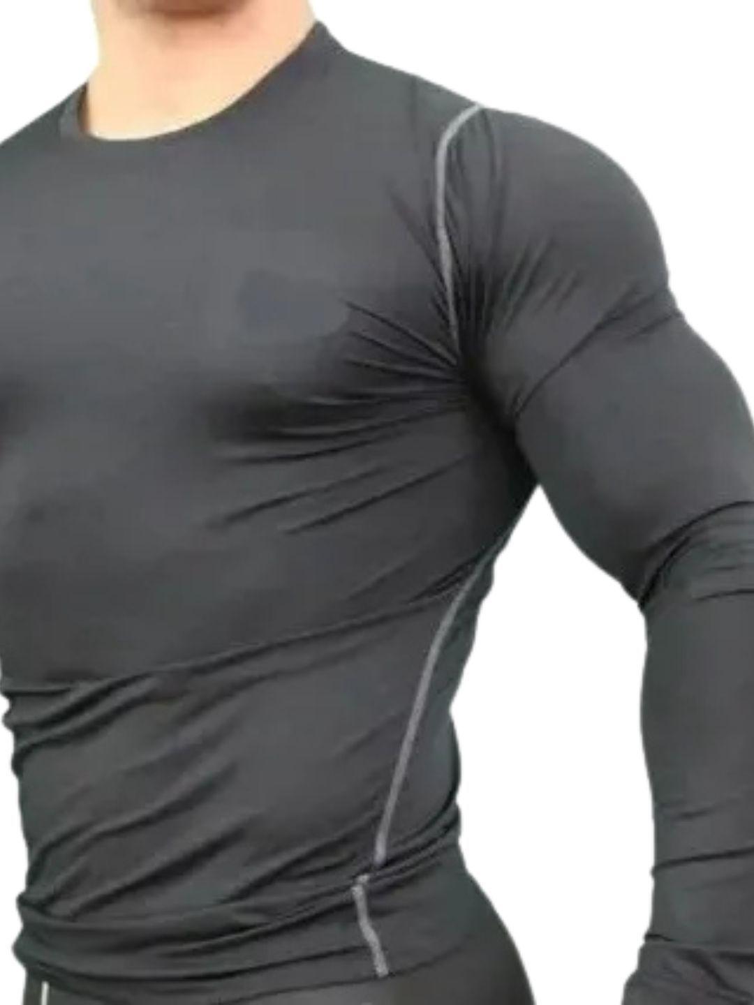 Camiseta Primera Capa Algodón. Polera Manga Larga Hombre 33-2