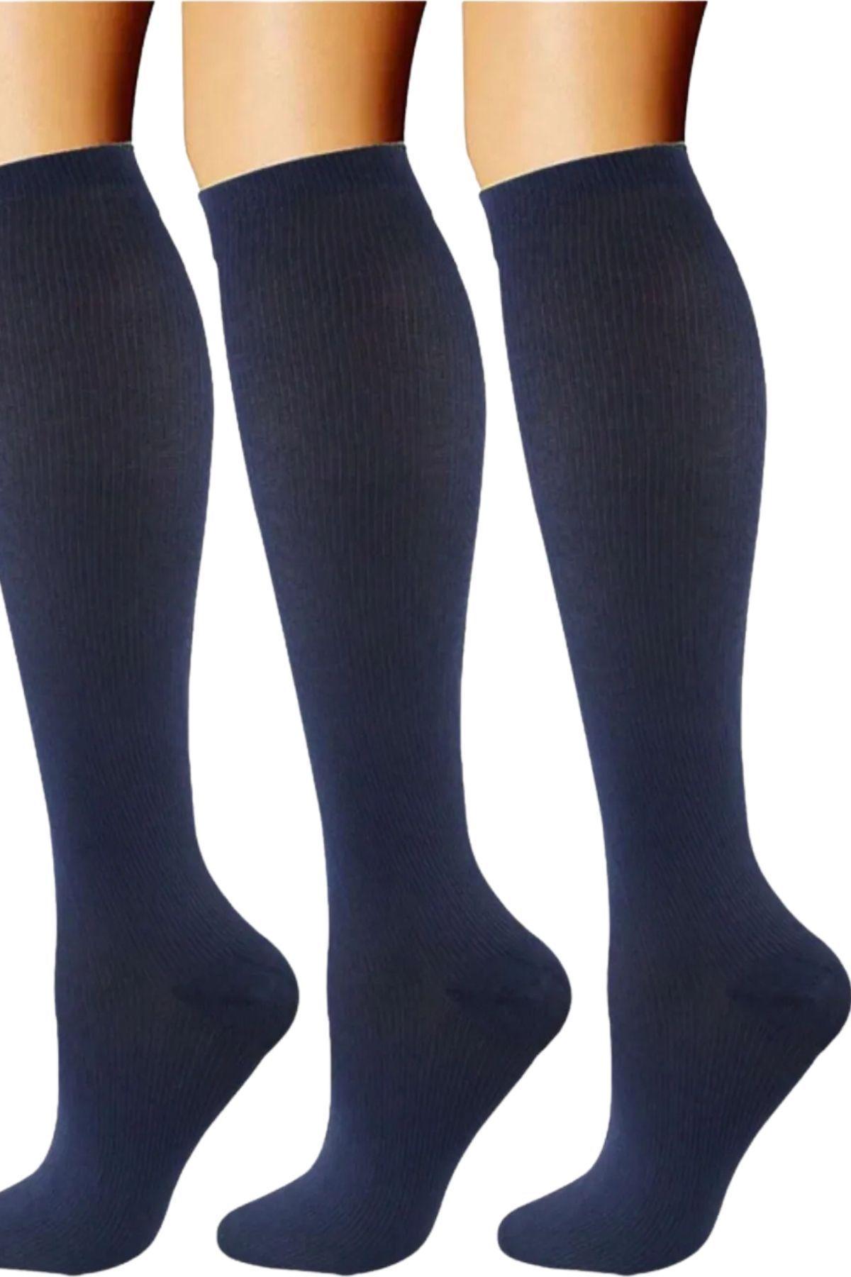 Pack 3 Pares Calceta Escolar. Calceta Larga 691-3