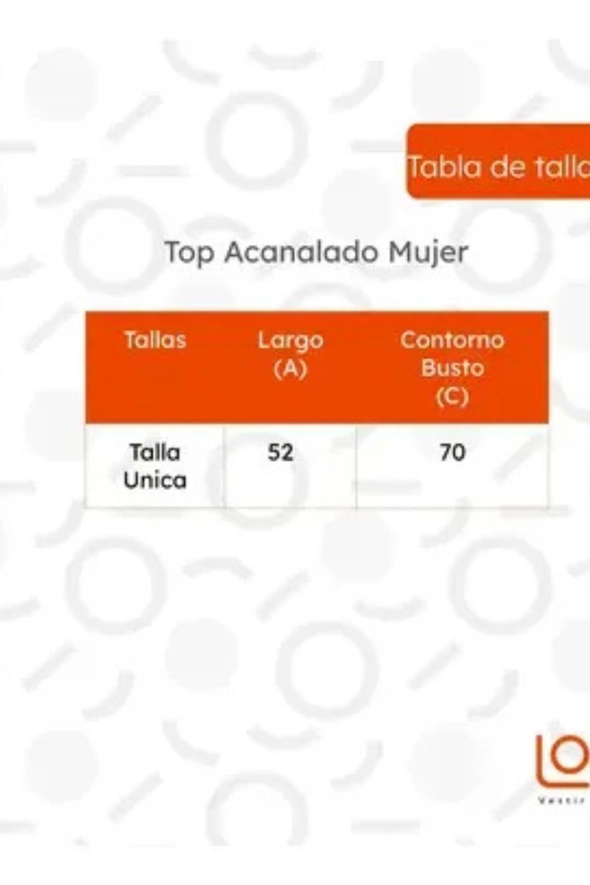 Top Acanalado. Camiseta Sin Mangas Mujer, Polera Invierno. 002-4