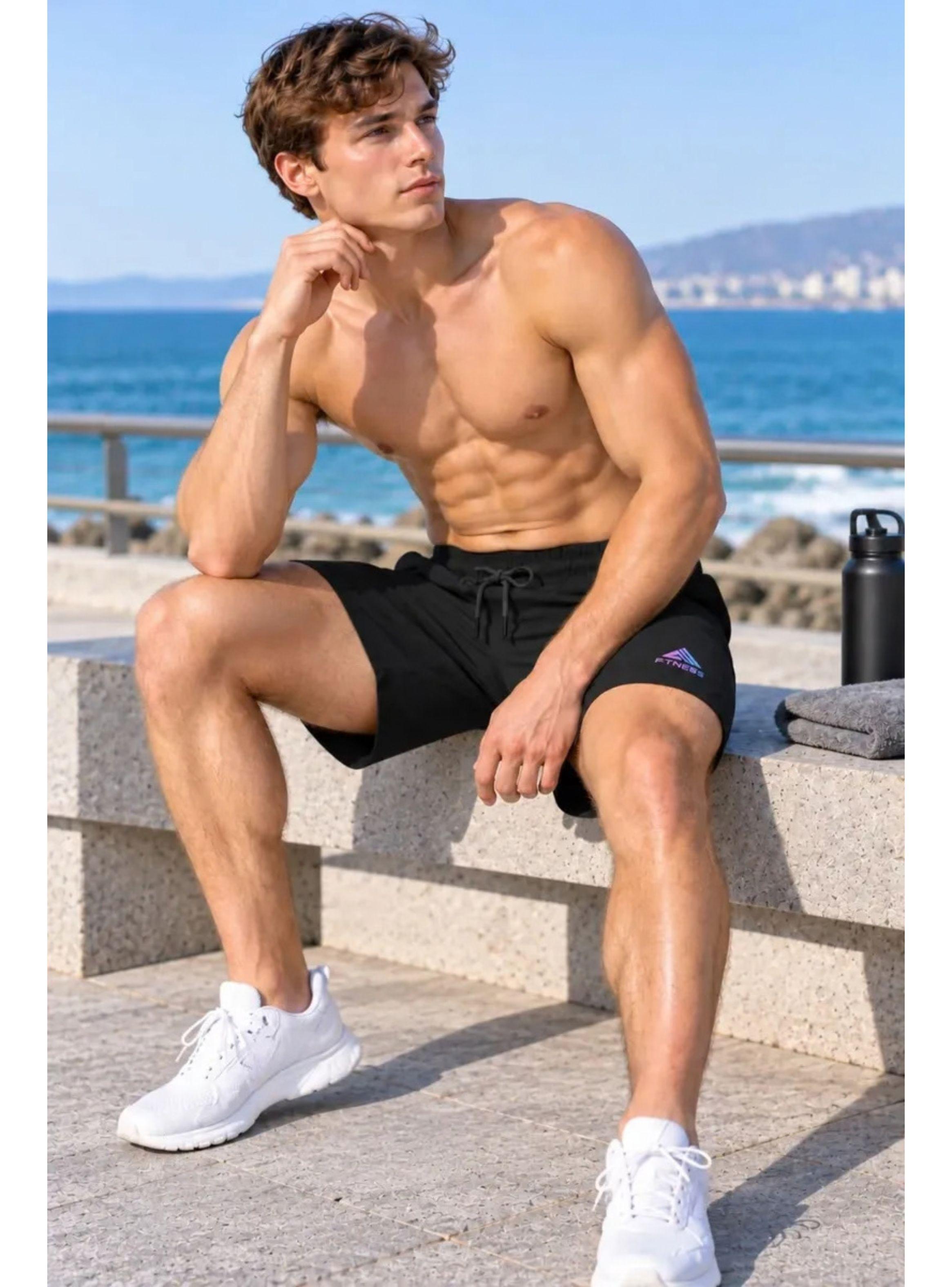 Short Deportivo Hombre Secado Rápido Liviano Con Bolsillos 4019-2