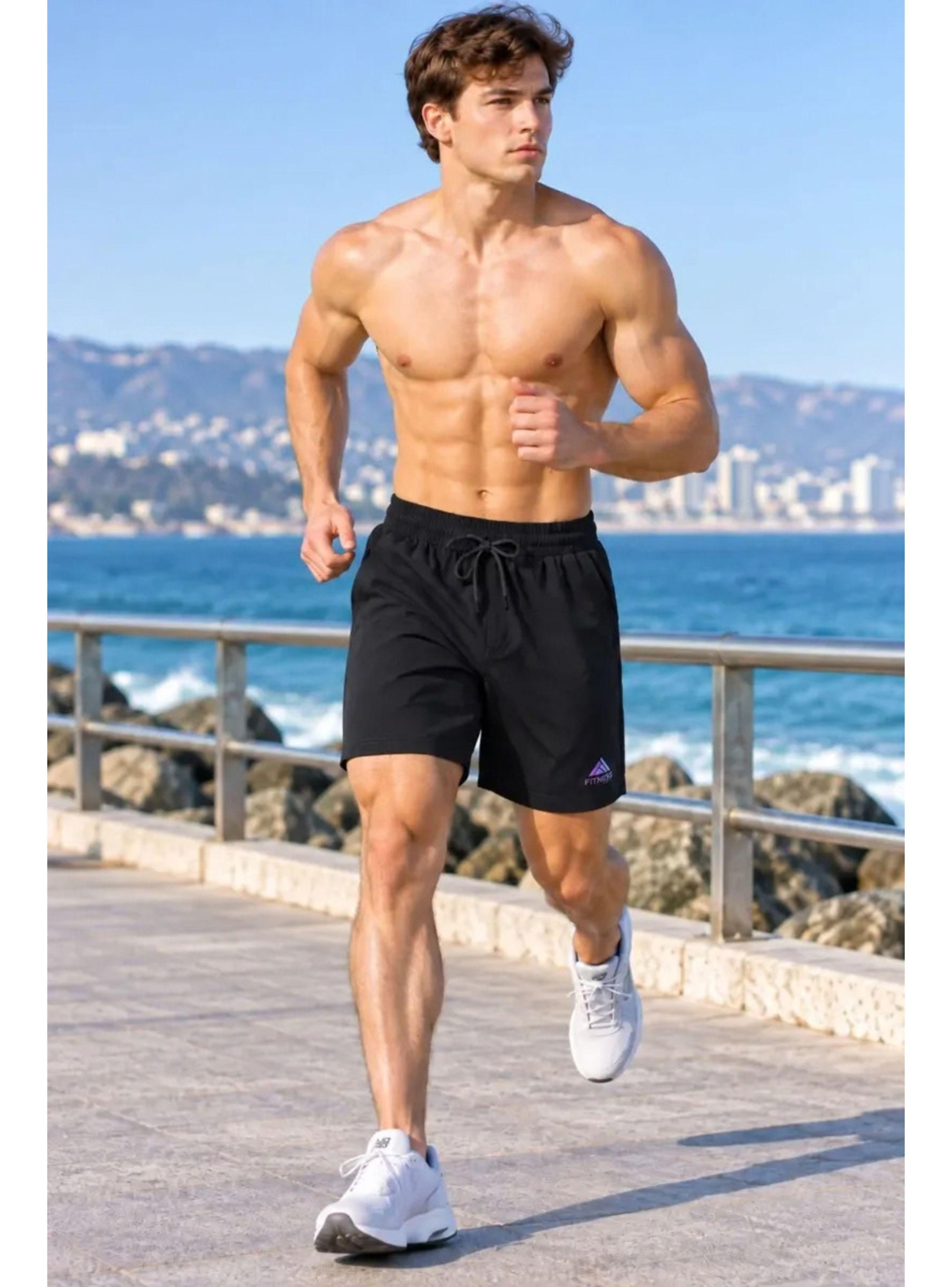 Short Deportivo Hombre Secado Rápido Liviano Con Bolsillos 4019-4