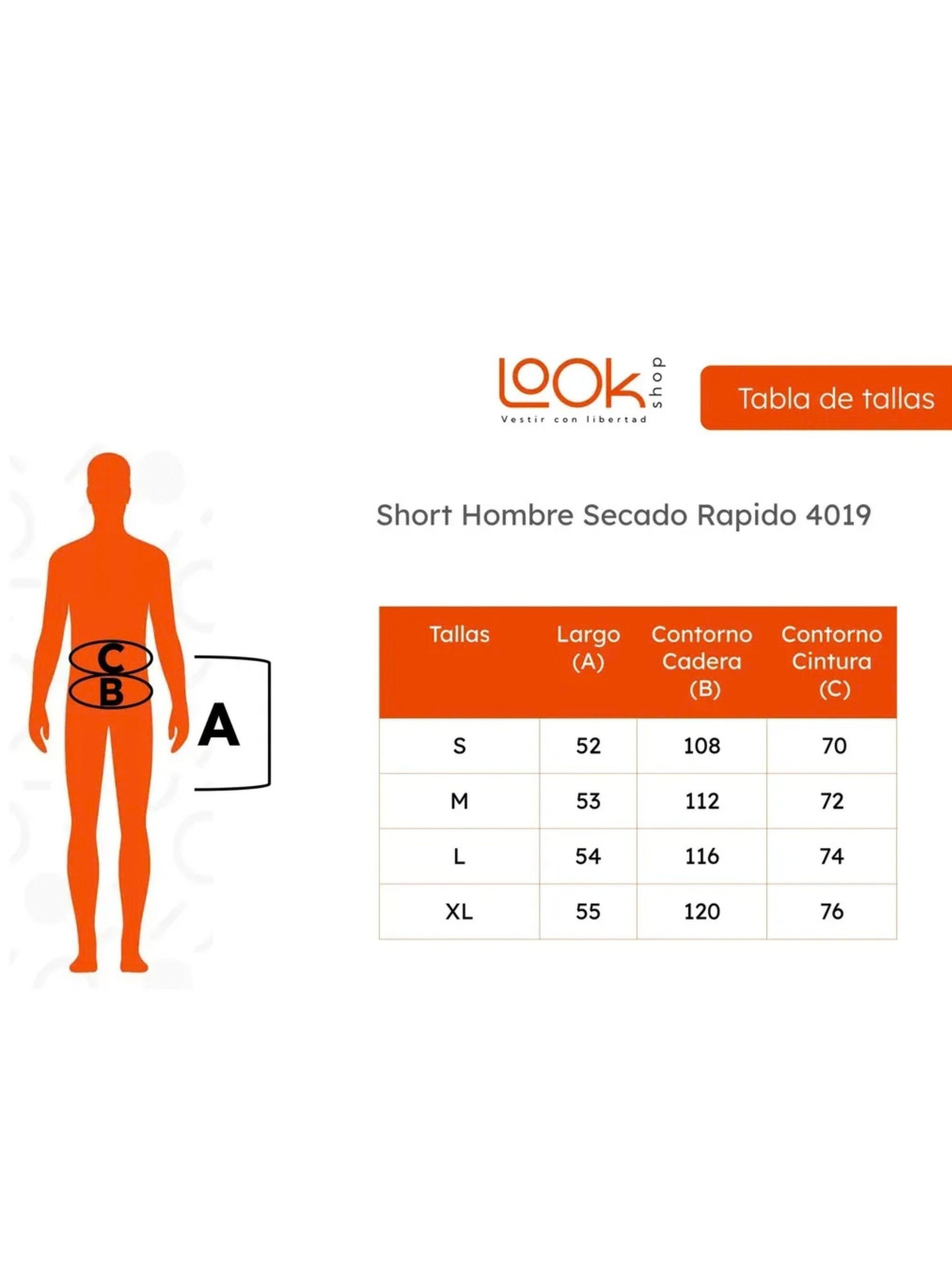 Short Deportivo Hombre Secado Rápido Liviano Con Bolsillos 4019-8