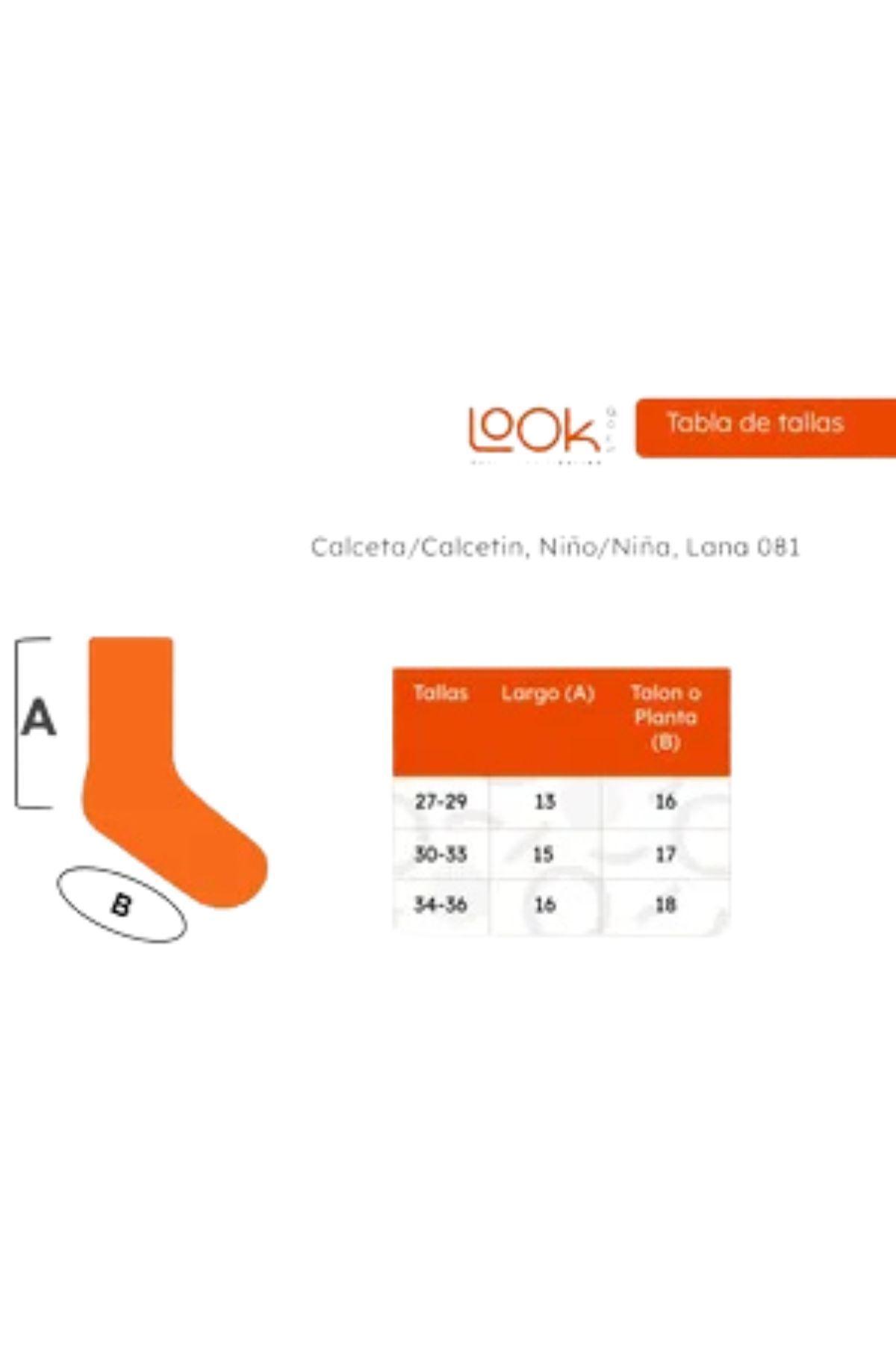 Pack 6 Pares Calcetín Niño/niña, Lana 90%, Diseños 081-5