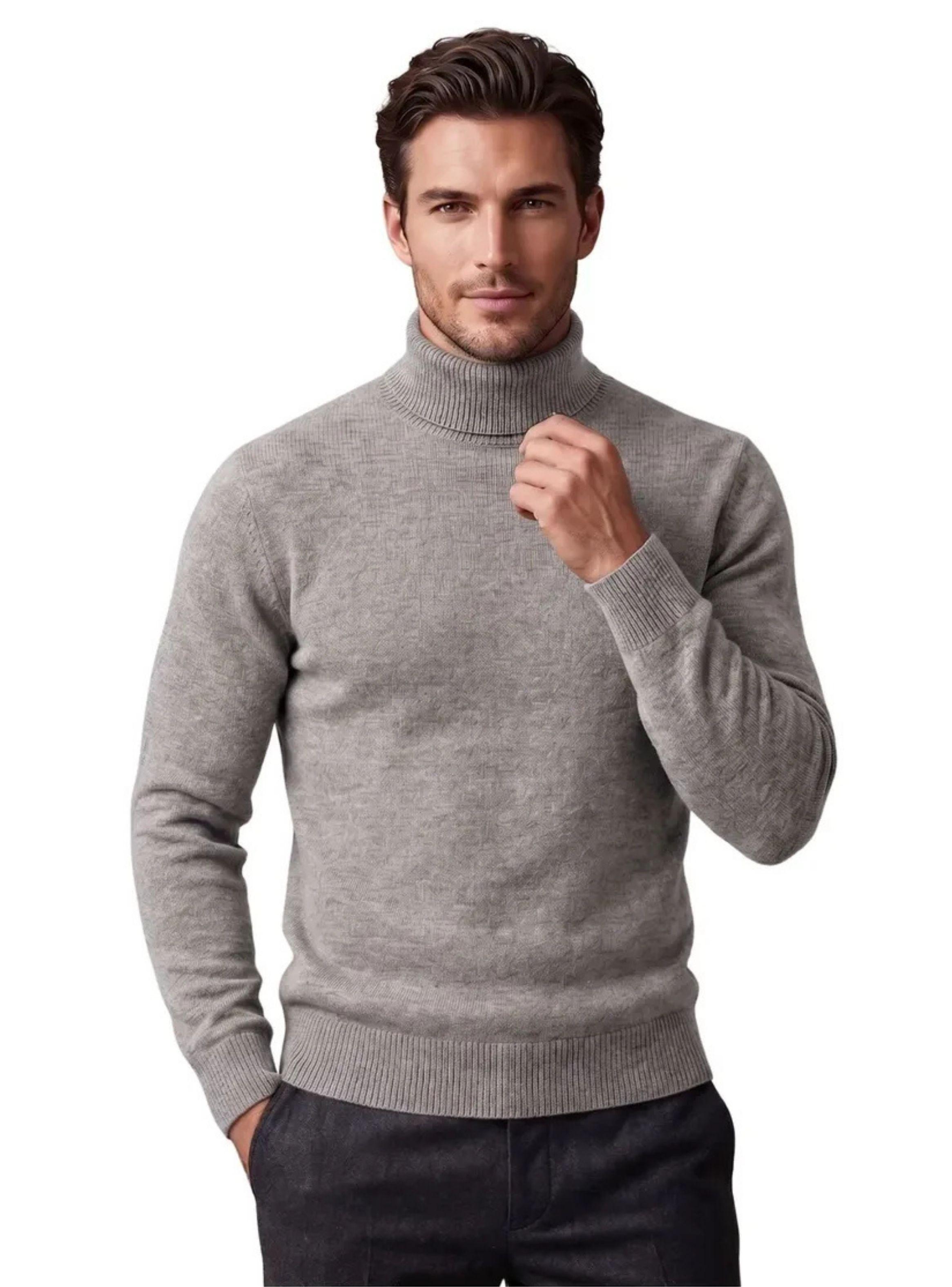 Sweater Tejido Hombre Cuello Subido Beatle Colores 189-0