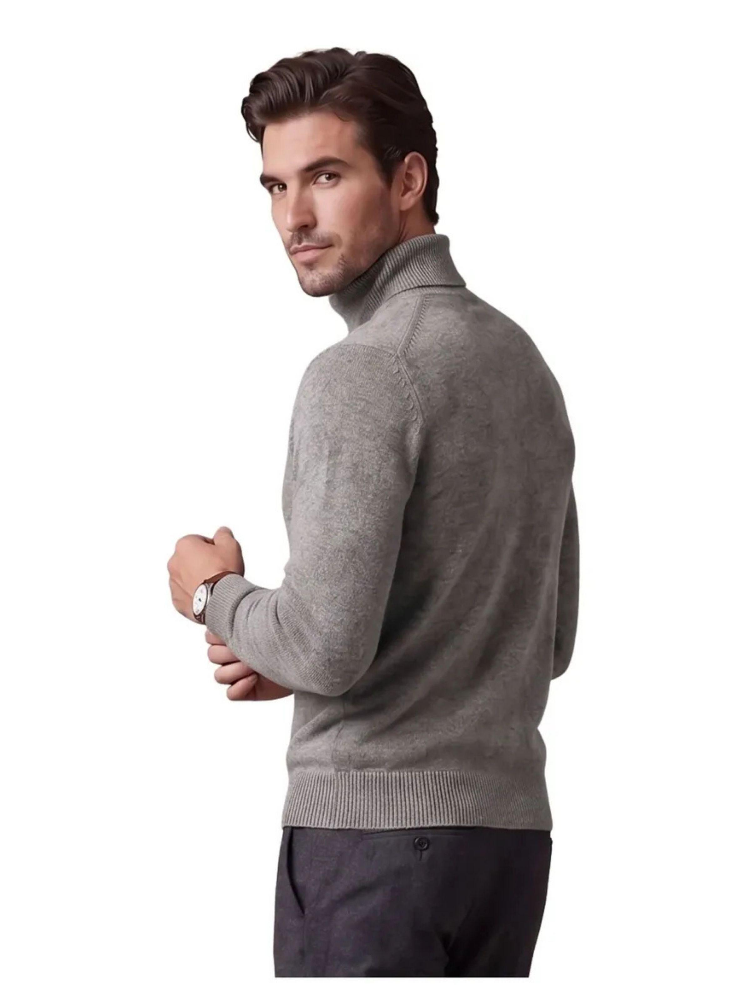 Sweater Tejido Hombre Cuello Subido Beatle Colores 189-3
