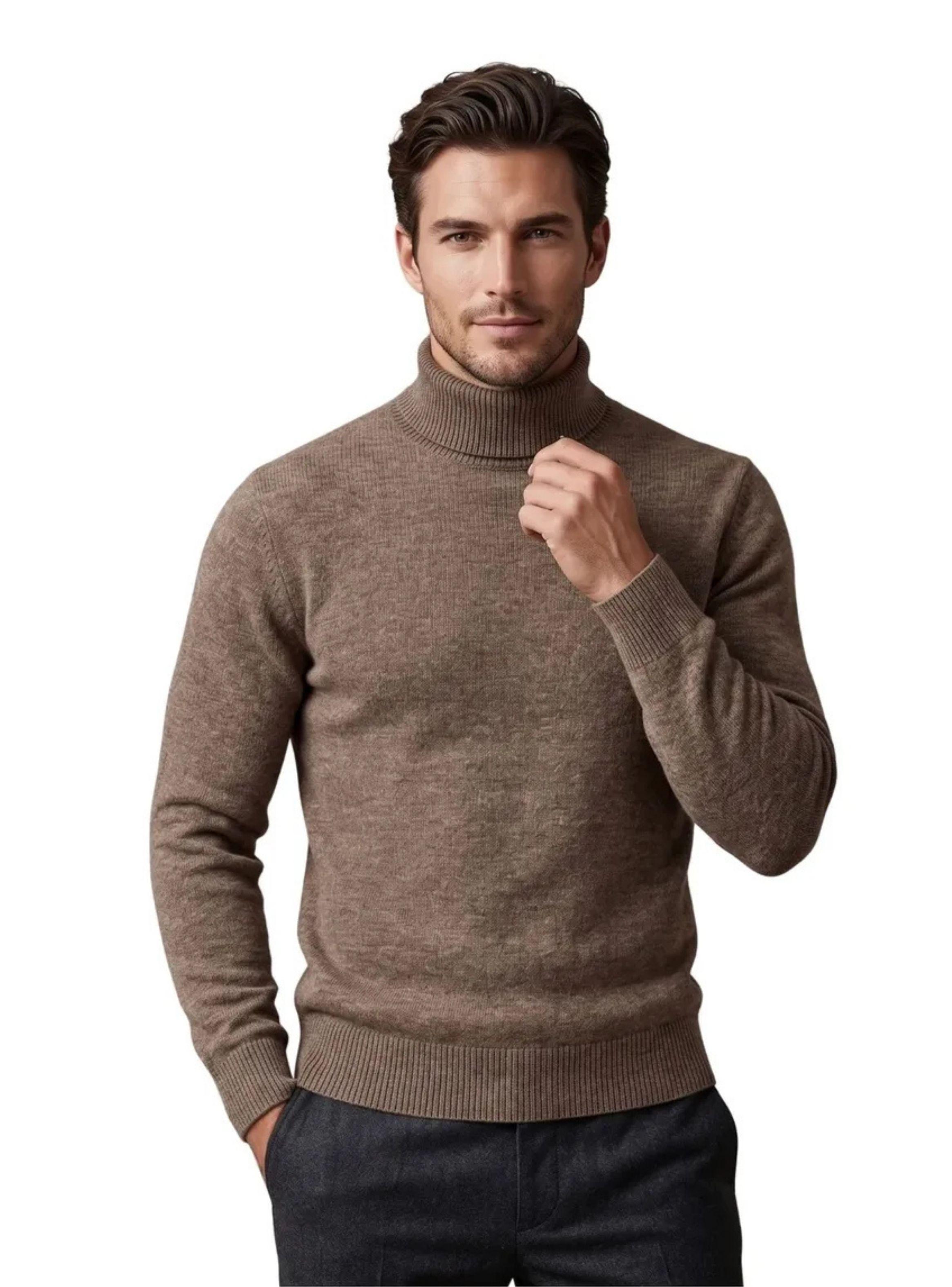 Sweater Tejido Hombre Cuello Subido Beatle Colores 189-0