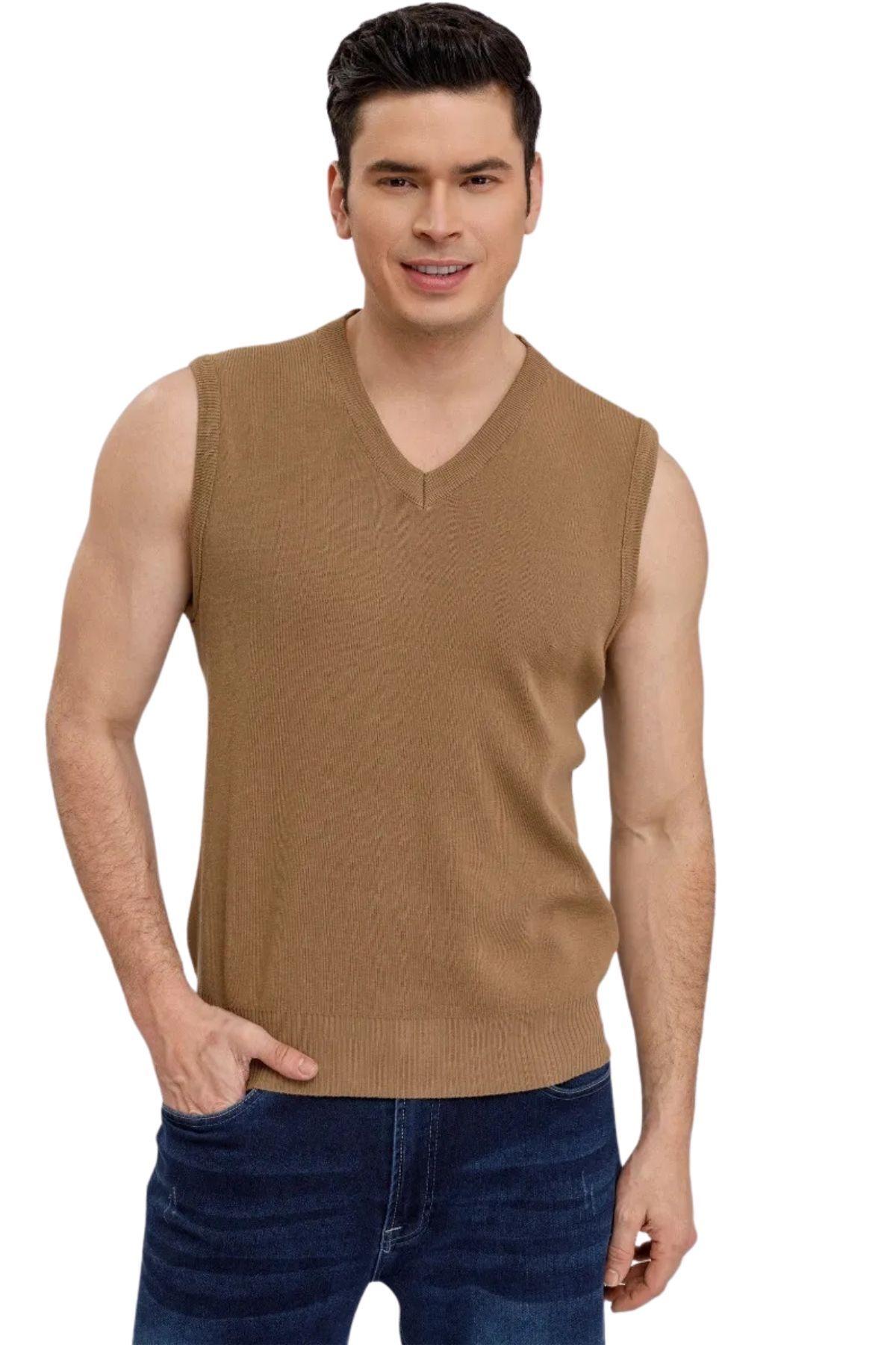 Sweater Sin Mangas Hombre Cuello V, Excelente Calidad 131-0