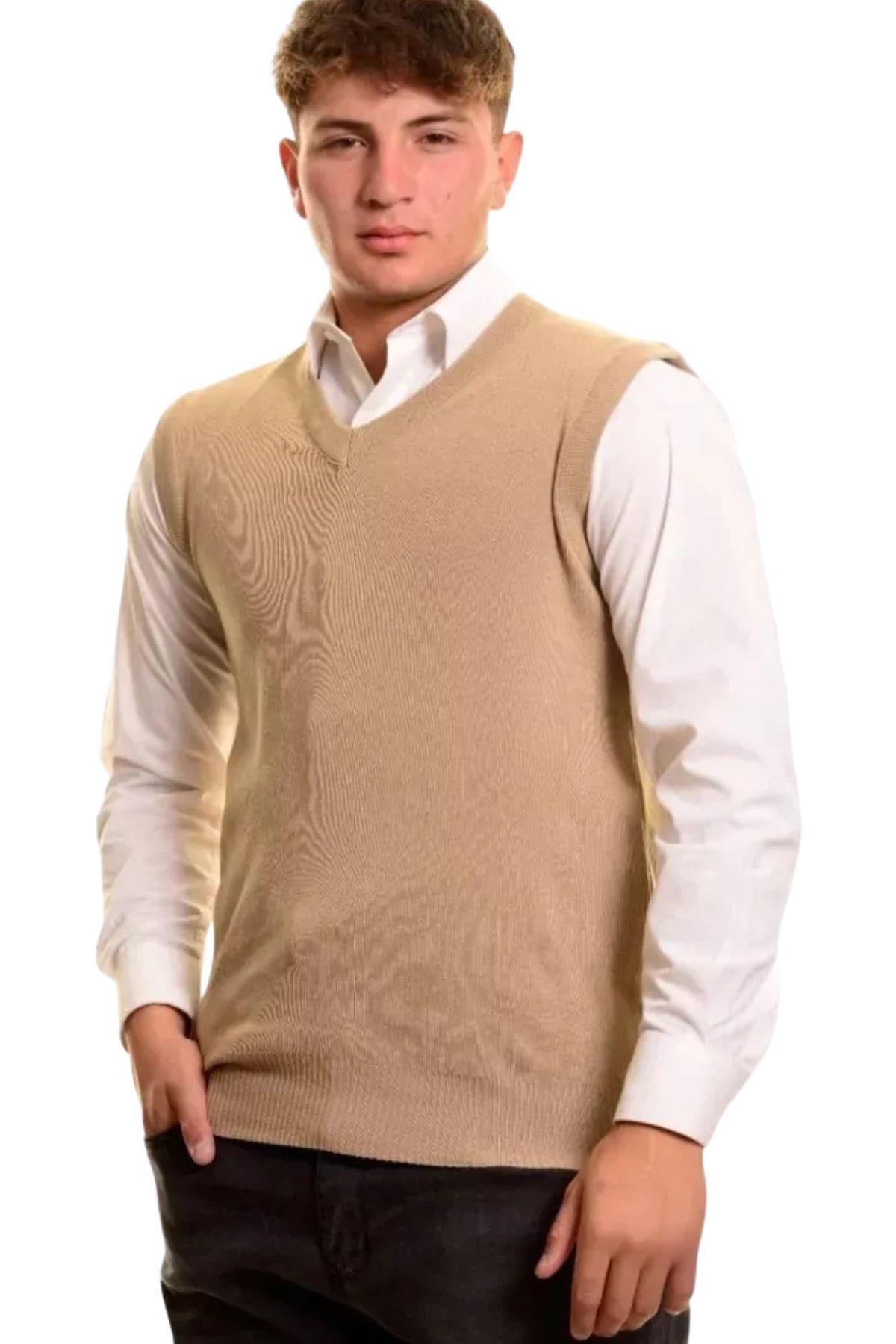  Sweater Sin Mangas Hombre Cuello V, Excelente Calidad 131-2