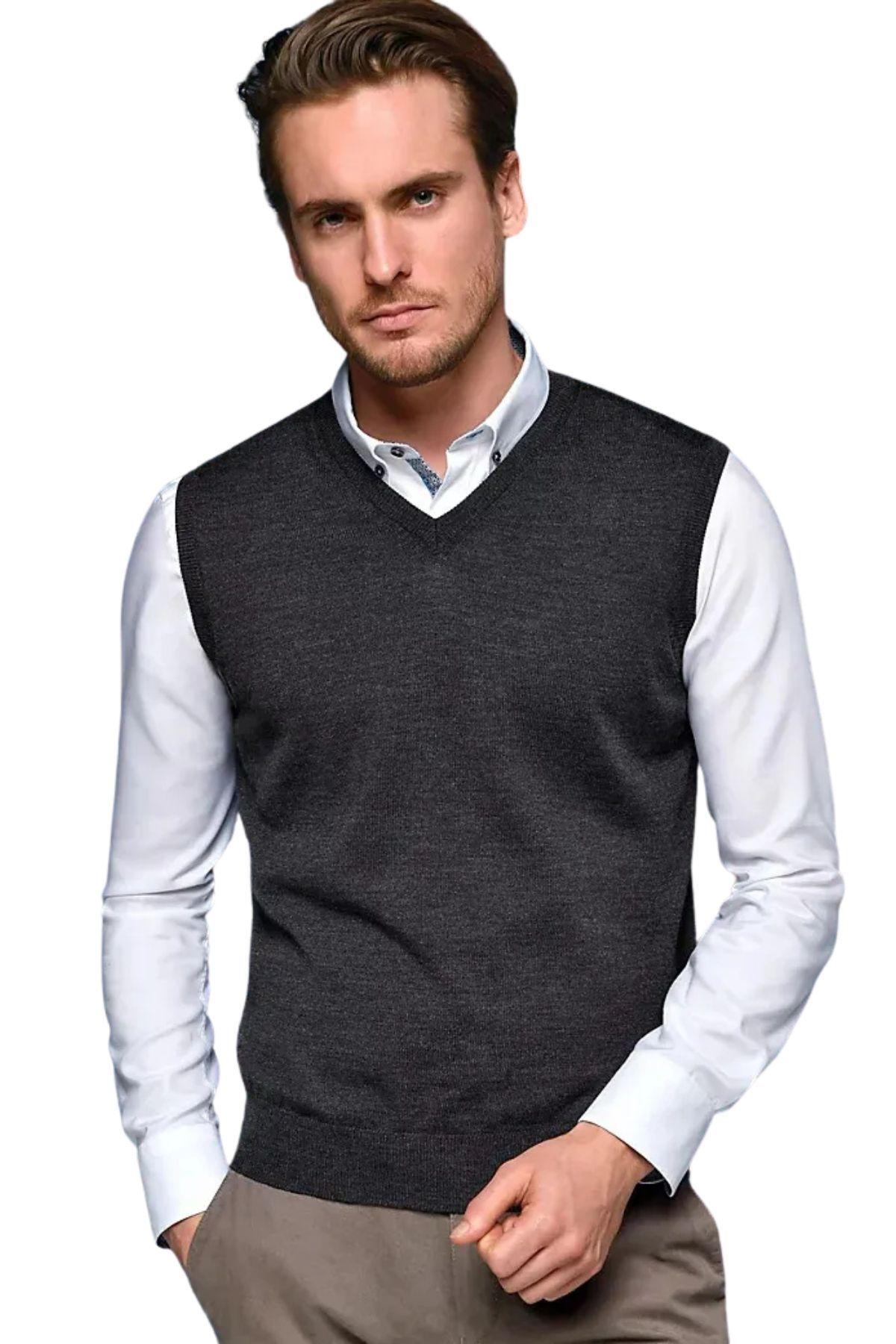  Sweater Sin Mangas Hombre Cuello V, Excelente Calidad 131-0