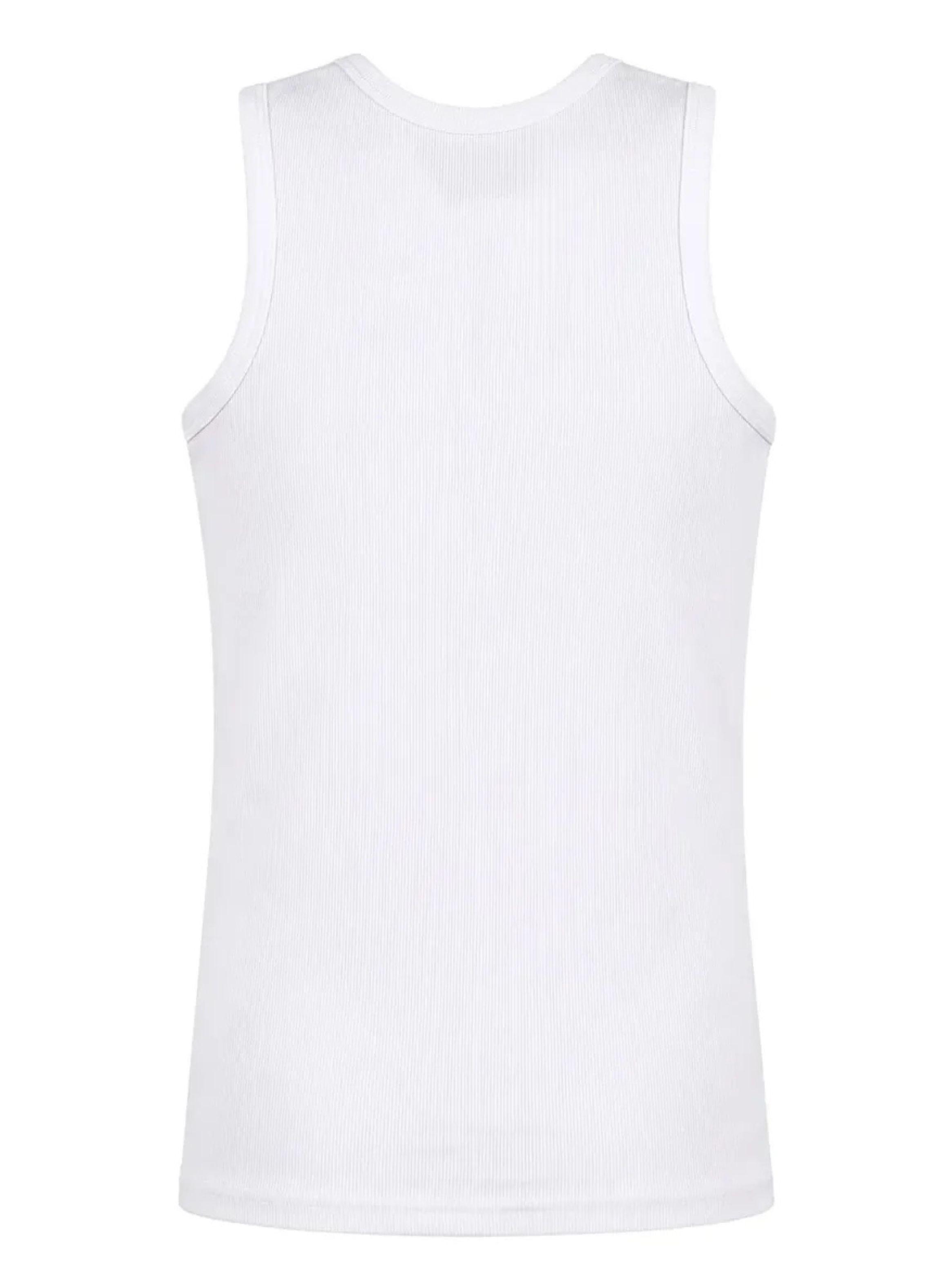 Camiseta Sin Manga Algodón, Negra, Gris Blanco. Adulto 045-6