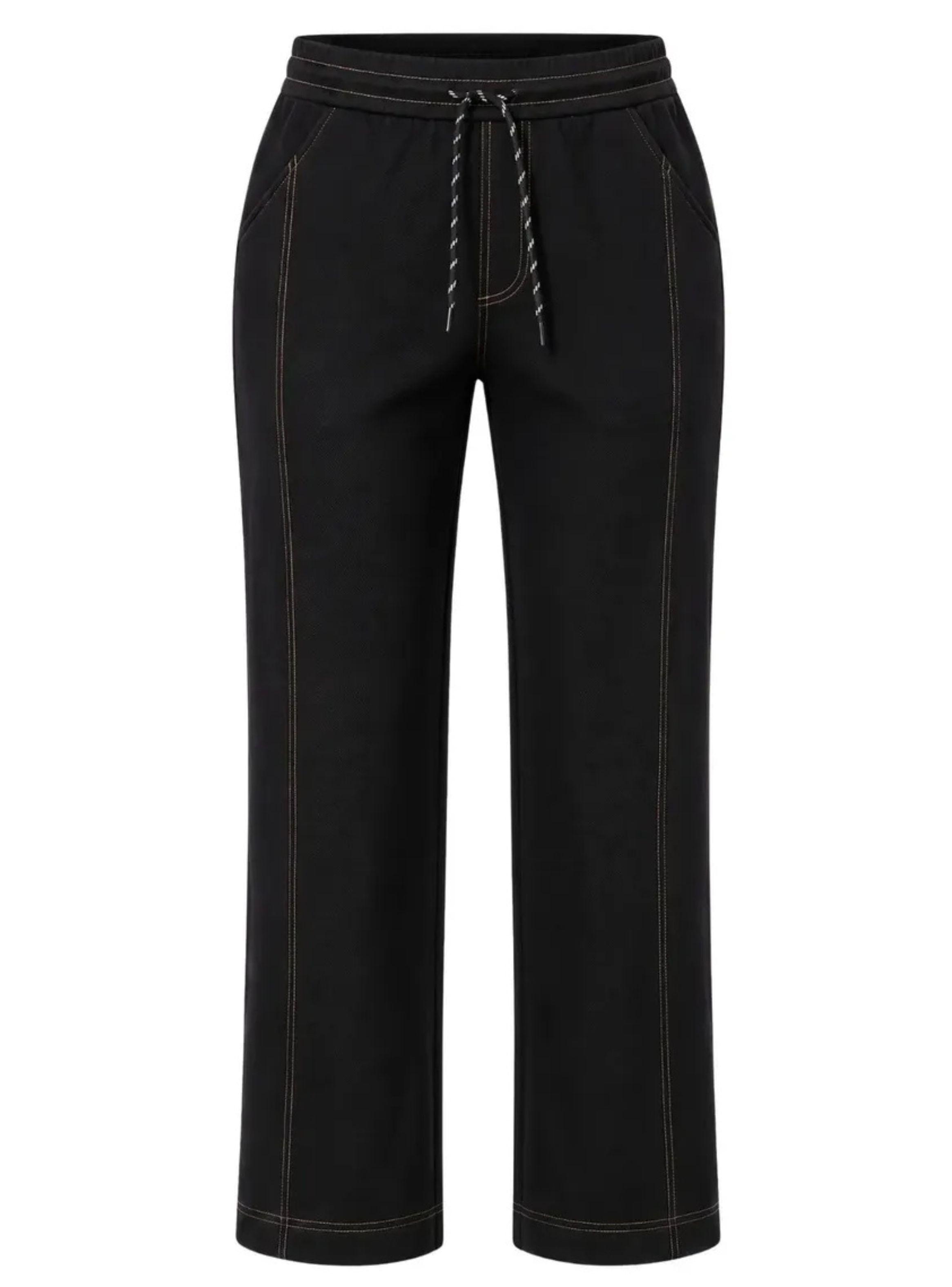 Pantalón Mujer Recto Tiro Alto Wide Colores 7001-4