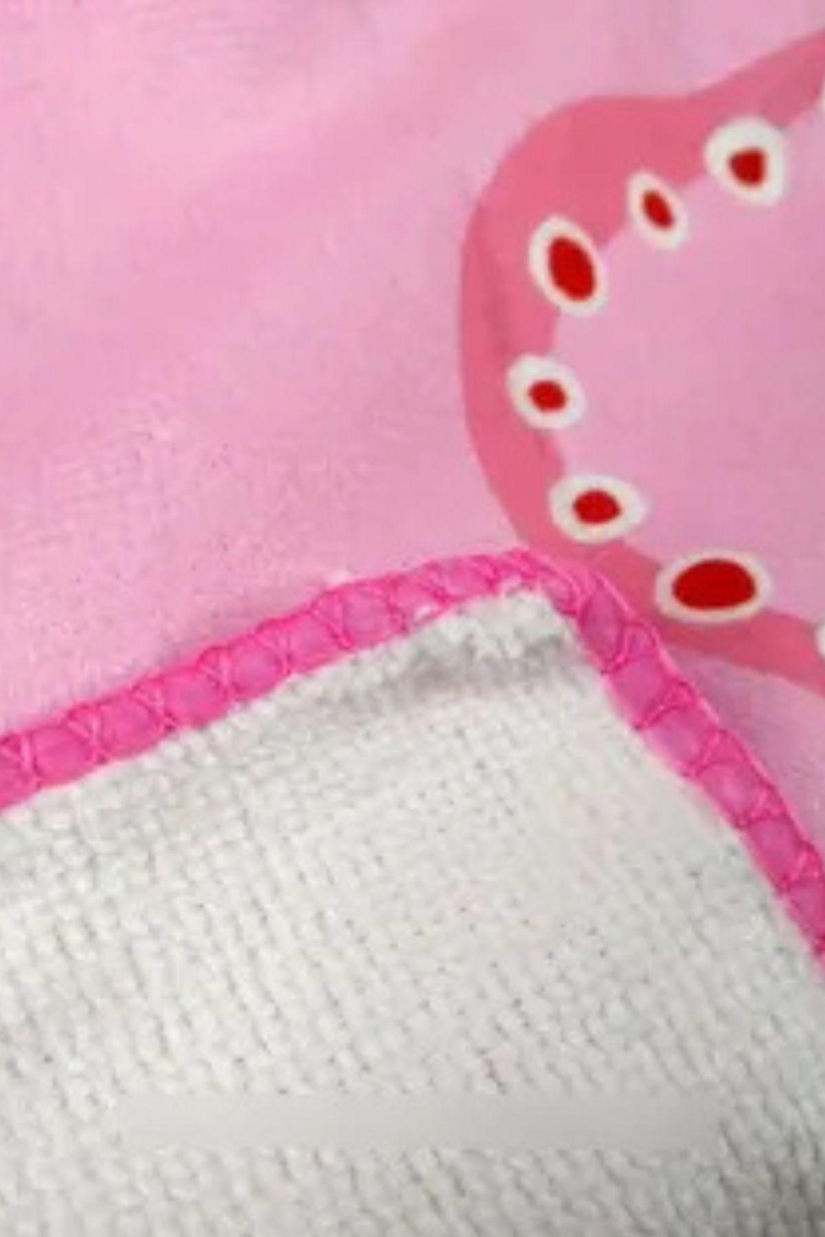 Toalla Playa Piscina Niño, Niña Capucha Diseños Pulpo Rosa-6