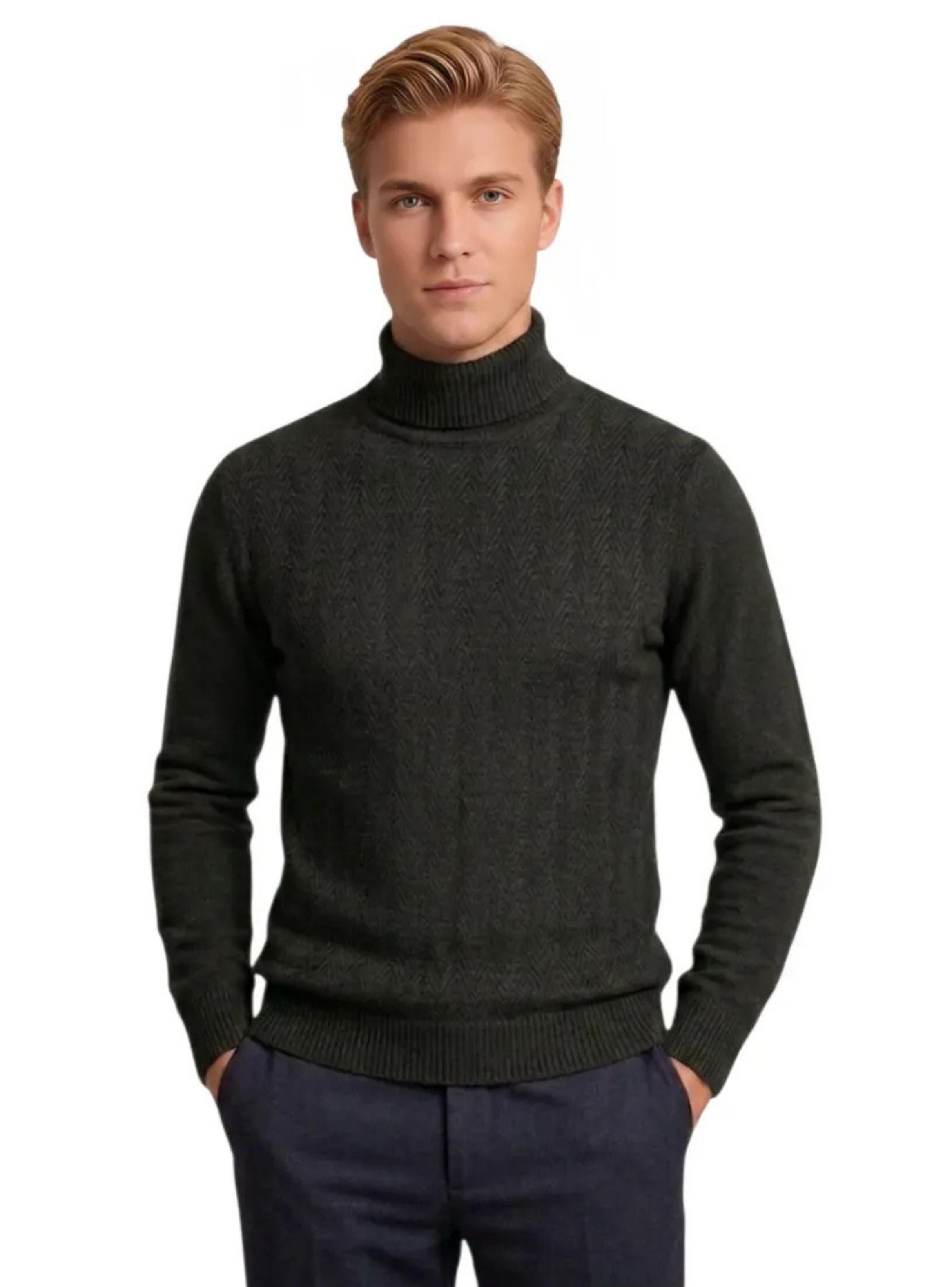 Sweater Tejido Hombre Cuello Subido Beatle 108-0