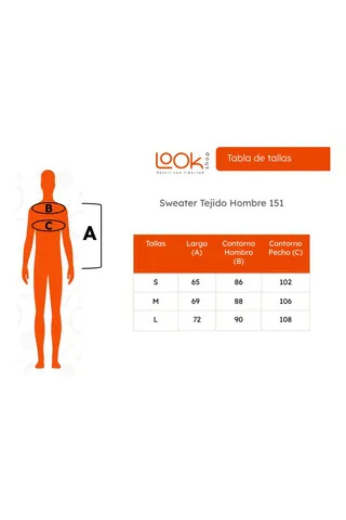 Sweater Tejido Hilo Hombre Cuello V Colores 151-5