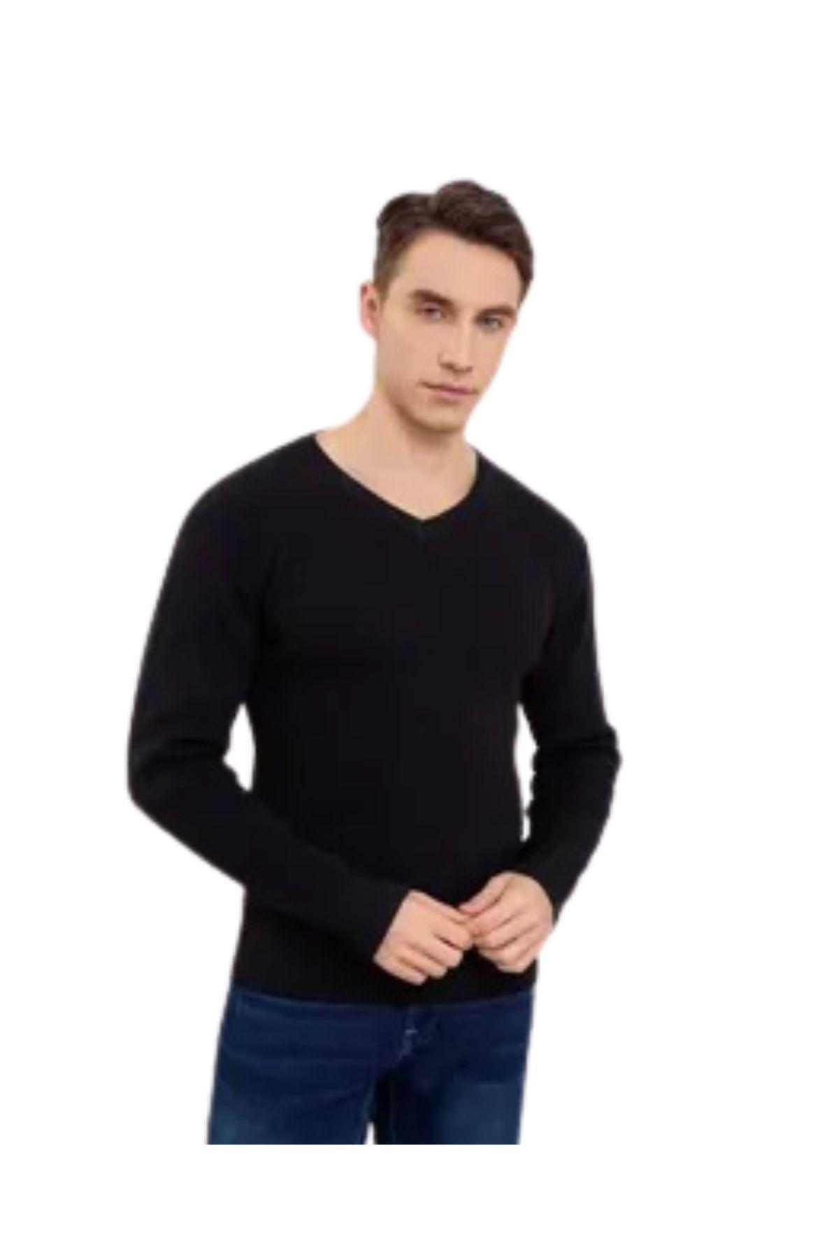 Sweater Tejido Hilo Hombre Cuello V Colores 151-2