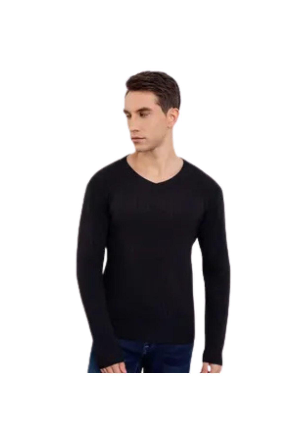 Sweater Tejido Hilo Hombre Cuello V Colores 151-3