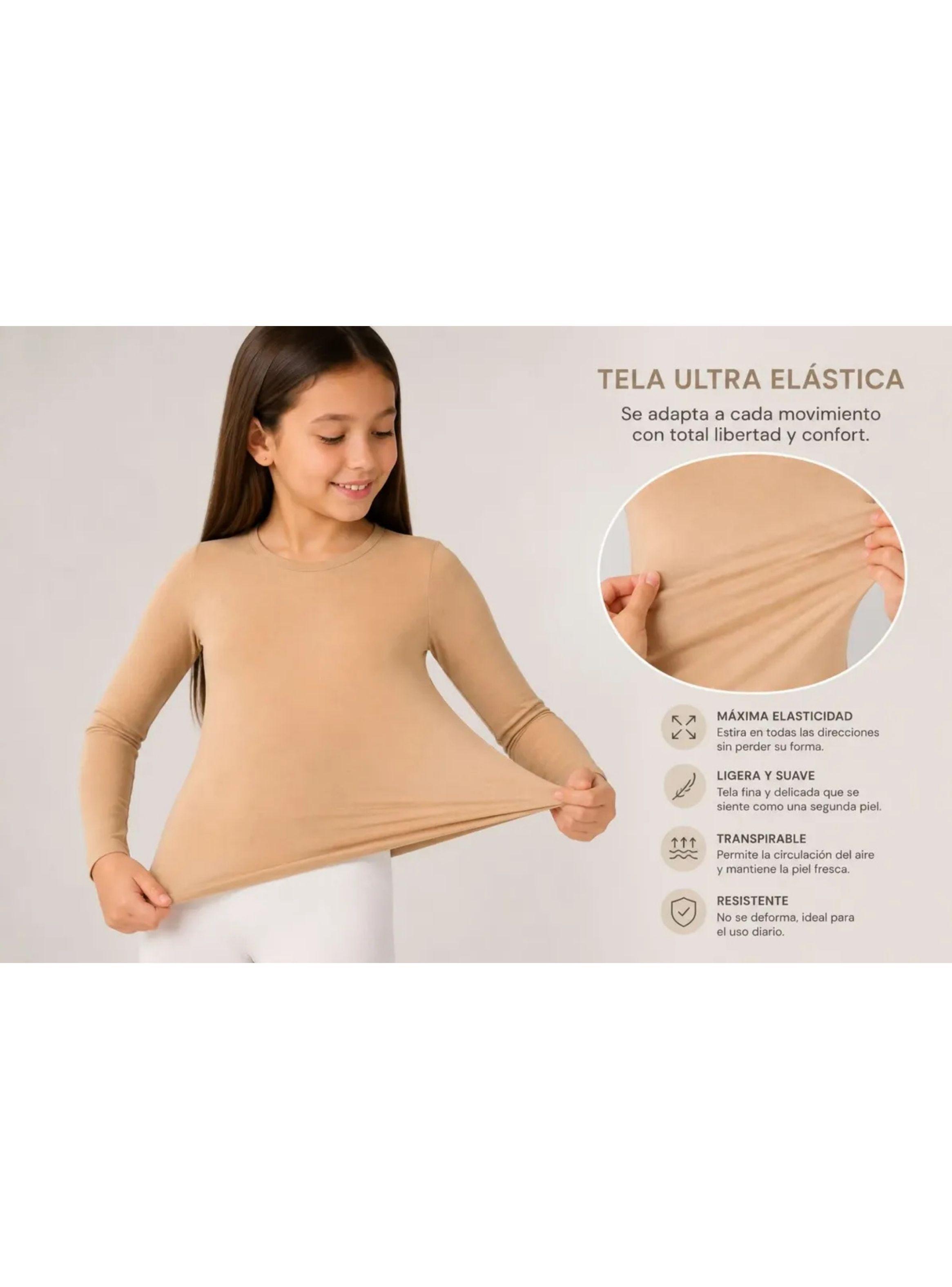 Camiseta Panty Niña Primera Capa Elasticada Infantil 0548-3