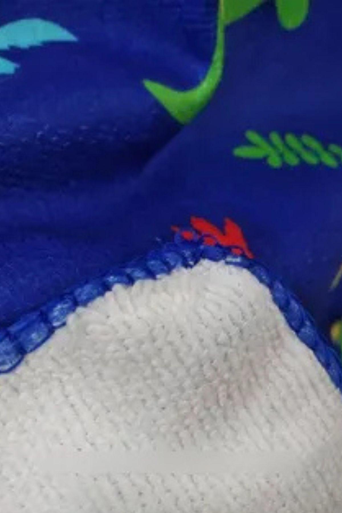 Toalla Playa Piscina Niño, Niña Capucha Diseños Dinosaurio Mini Azul-6