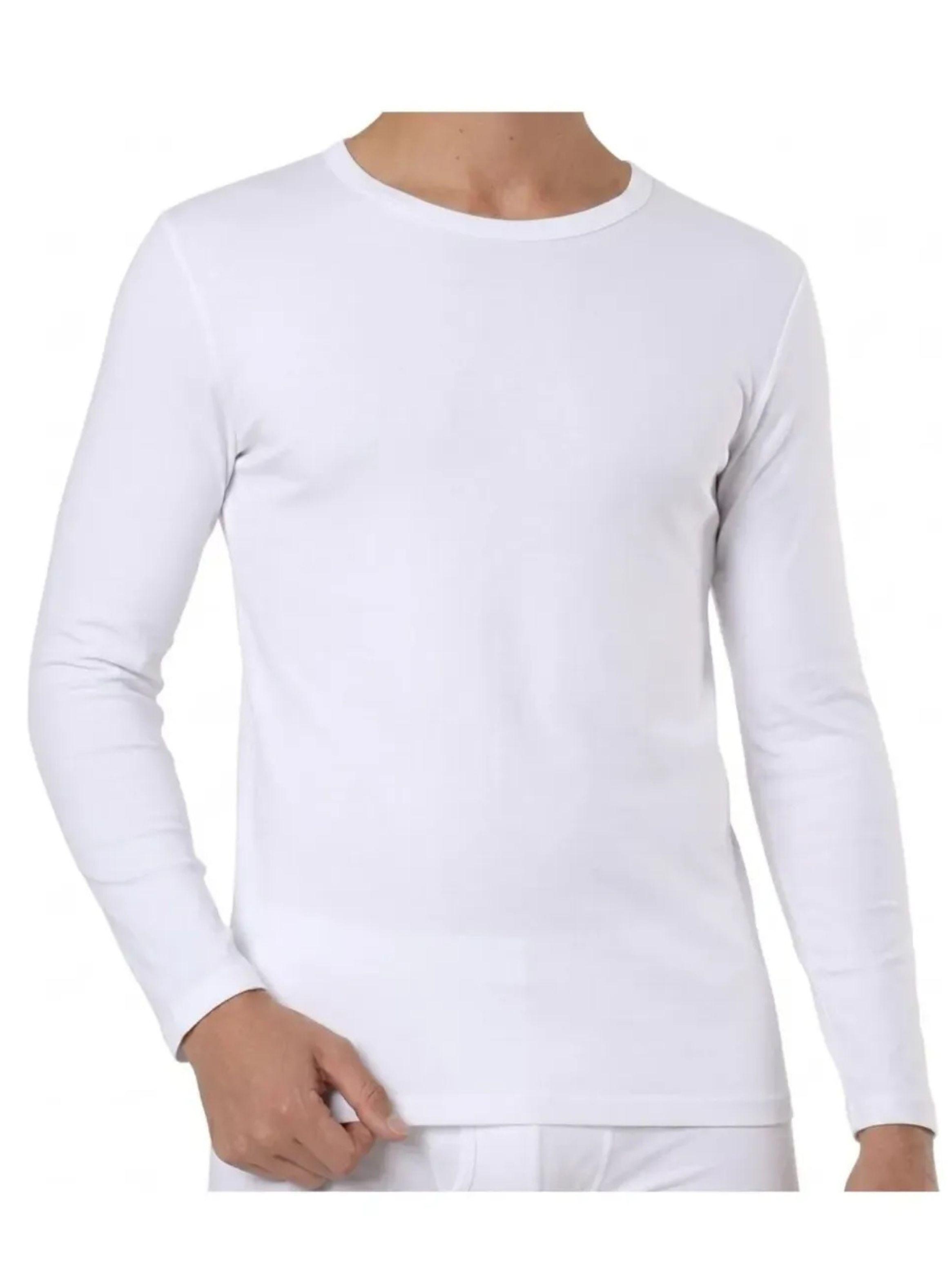 Pack 3 Camiseta Manga Larga Algodón Blanco Niño Y Juvenil 808-4