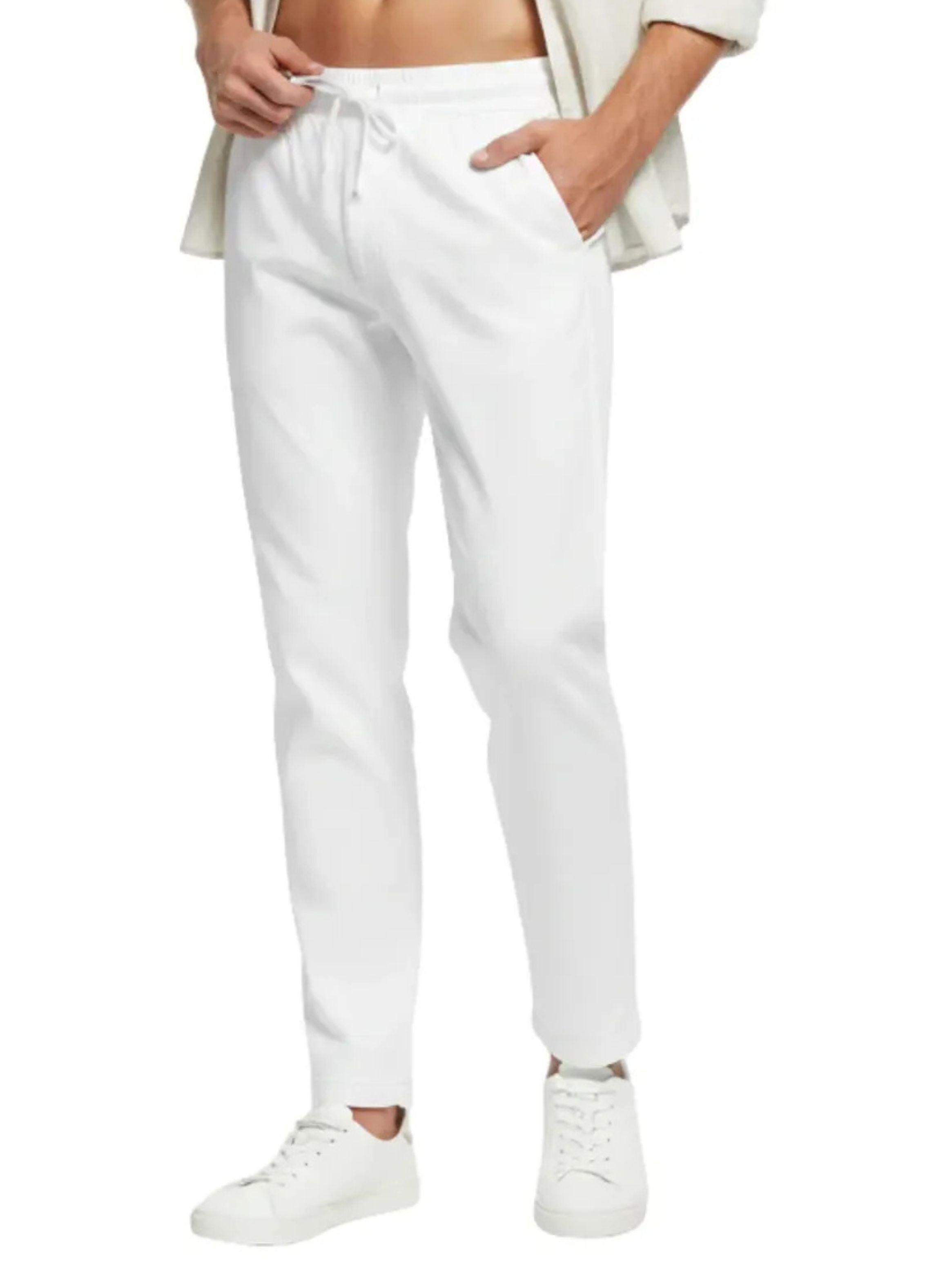 Pantalón Lino Hombre, Corte Recto, Pretina Elásticada 7141-2