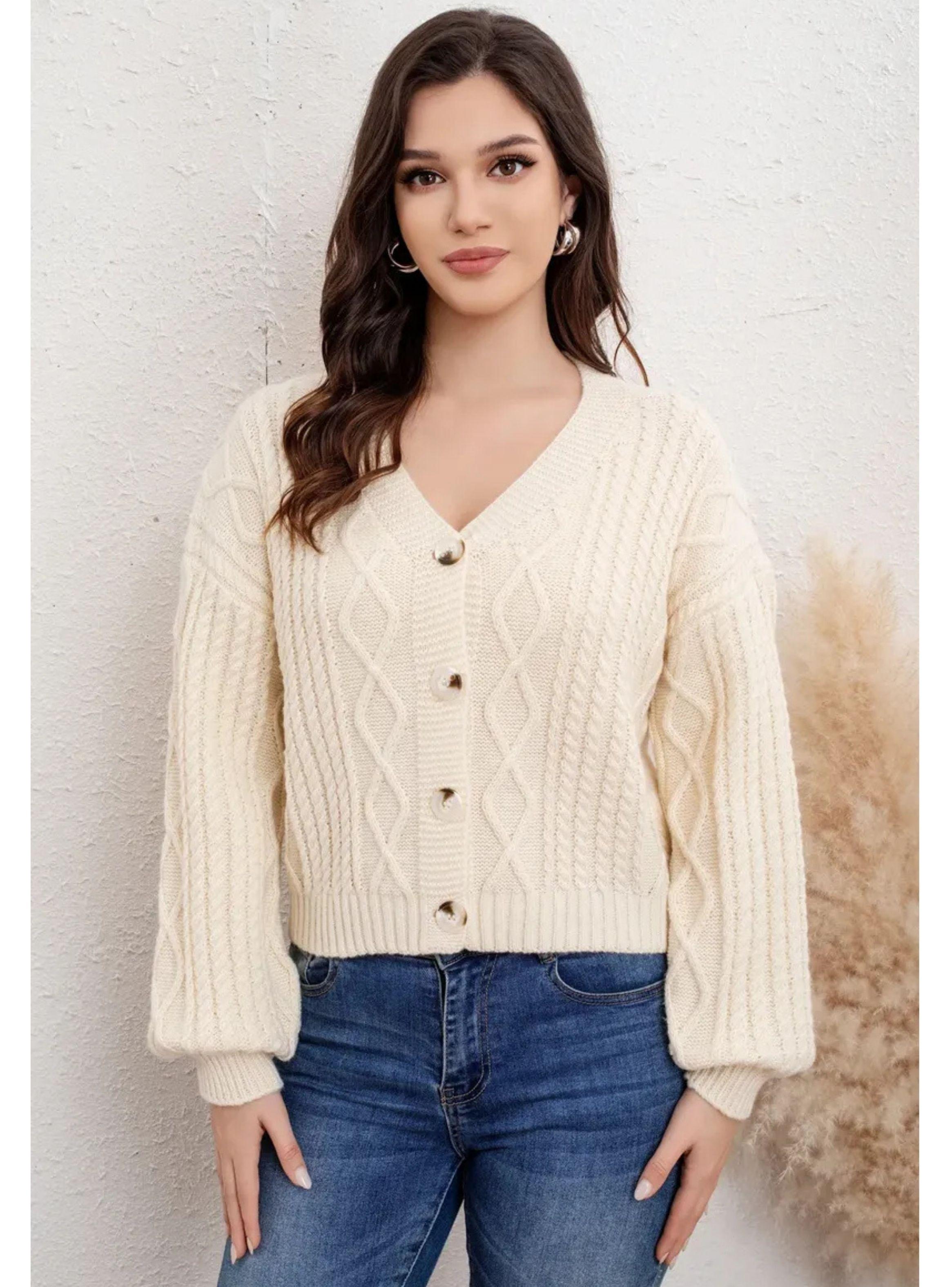 Sweater Mujer Manga Globo Acanalado Colores Variedades 7027-3