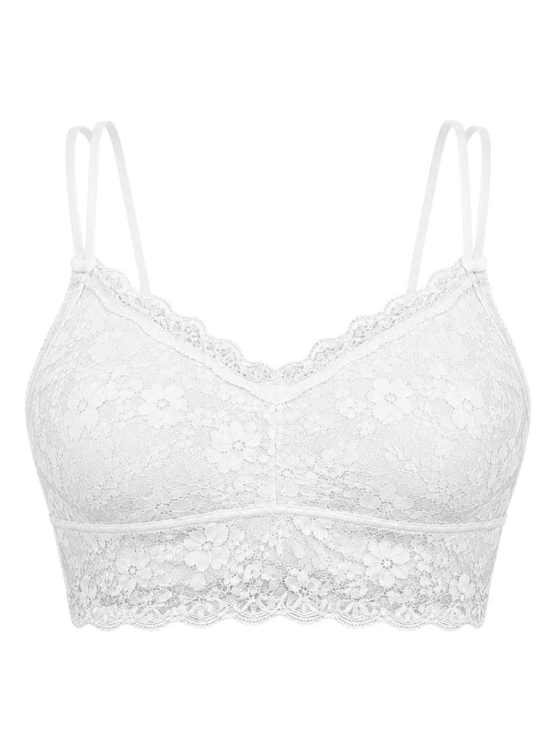 Pack 3 Bralette Top Mujer Sostén Peto Sujetador Encaje Sexy 605-5