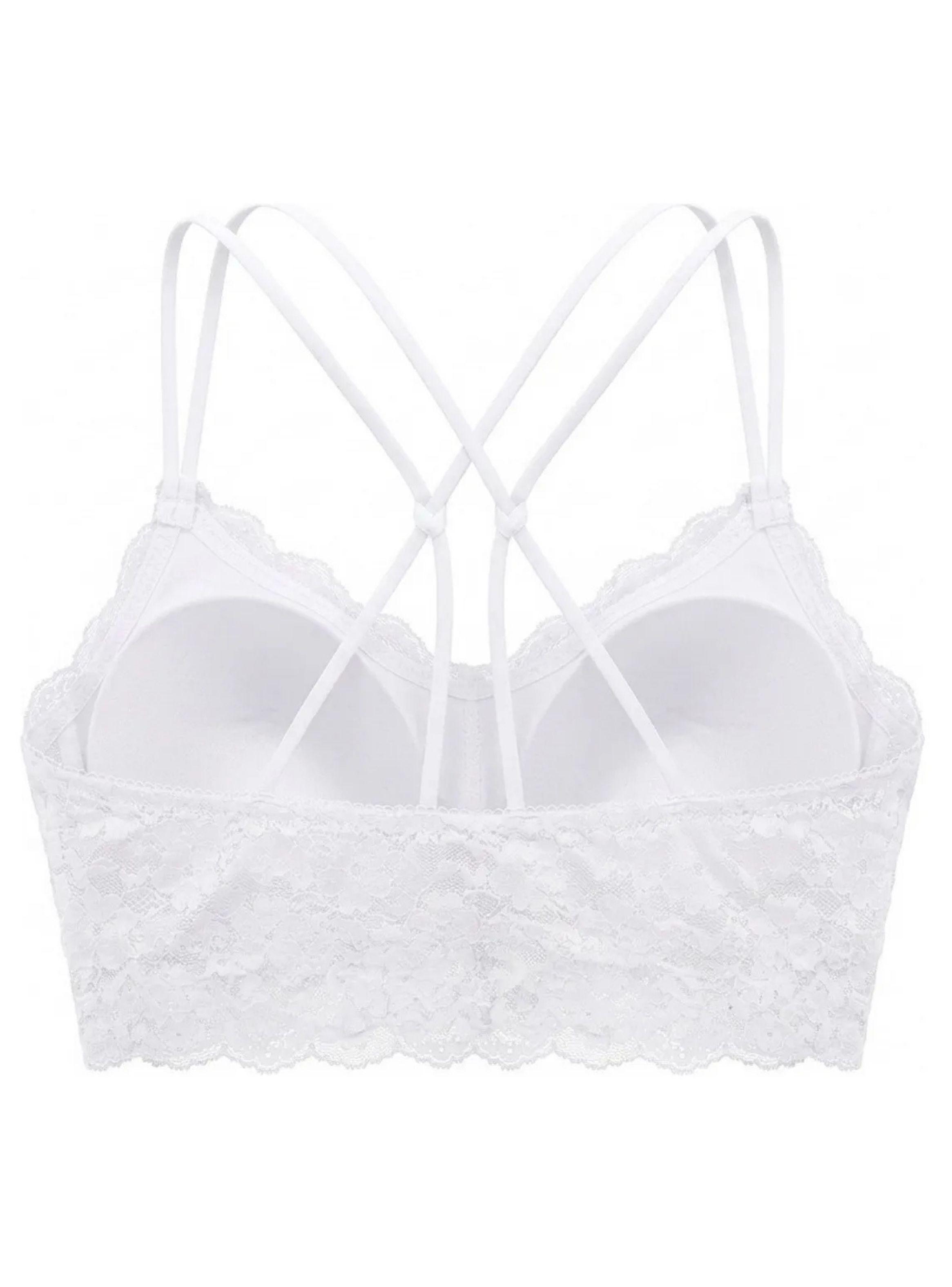 Pack 3 Bralette Top Mujer Sostén Peto Sujetador Encaje Sexy 605-7