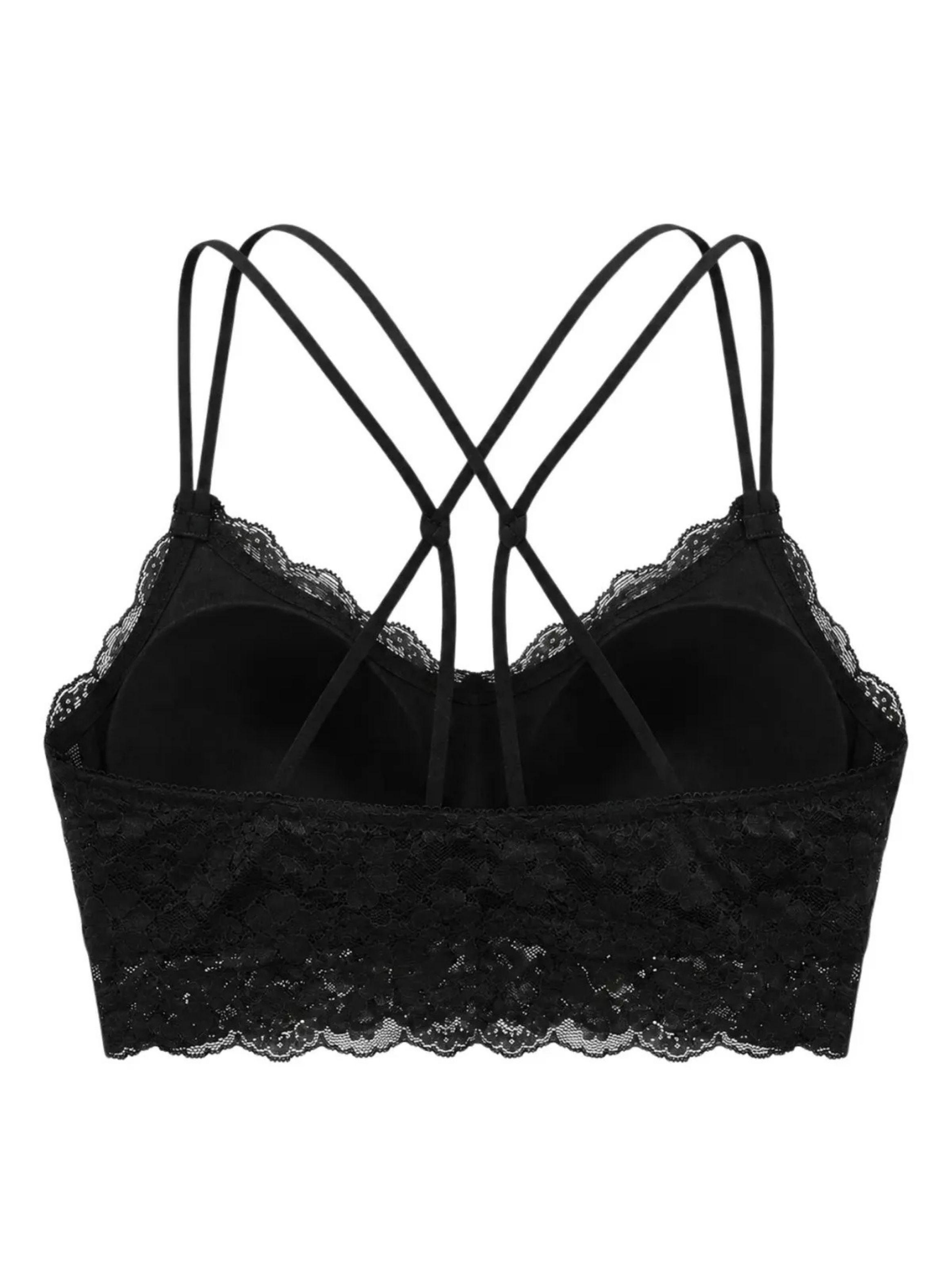 Pack 3 Bralette Top Mujer Sostén Peto Sujetador Encaje Sexy 605-8