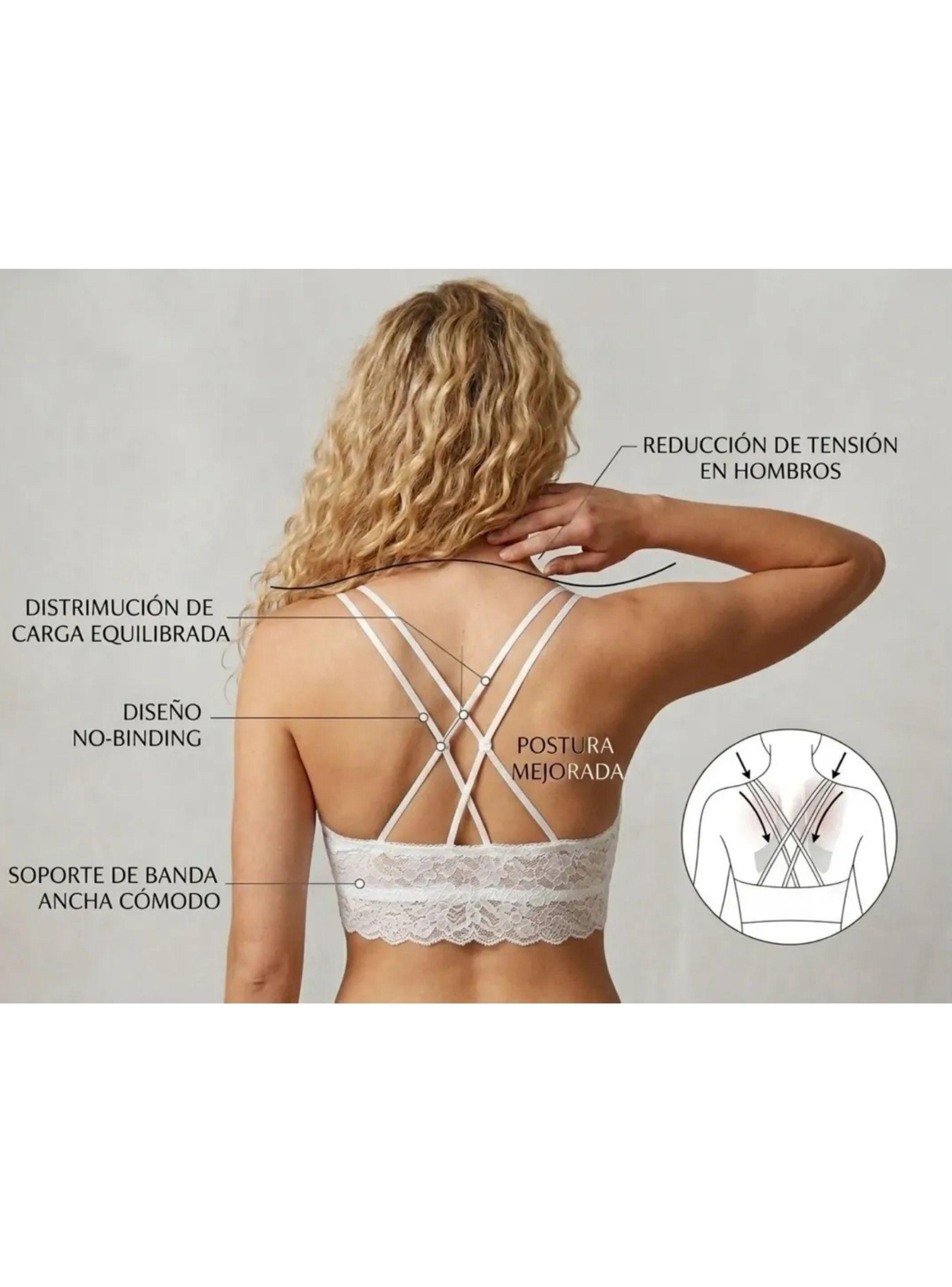 Pack 3 Bralette Top Mujer Sostén Peto Sujetador Encaje Sexy 605-4