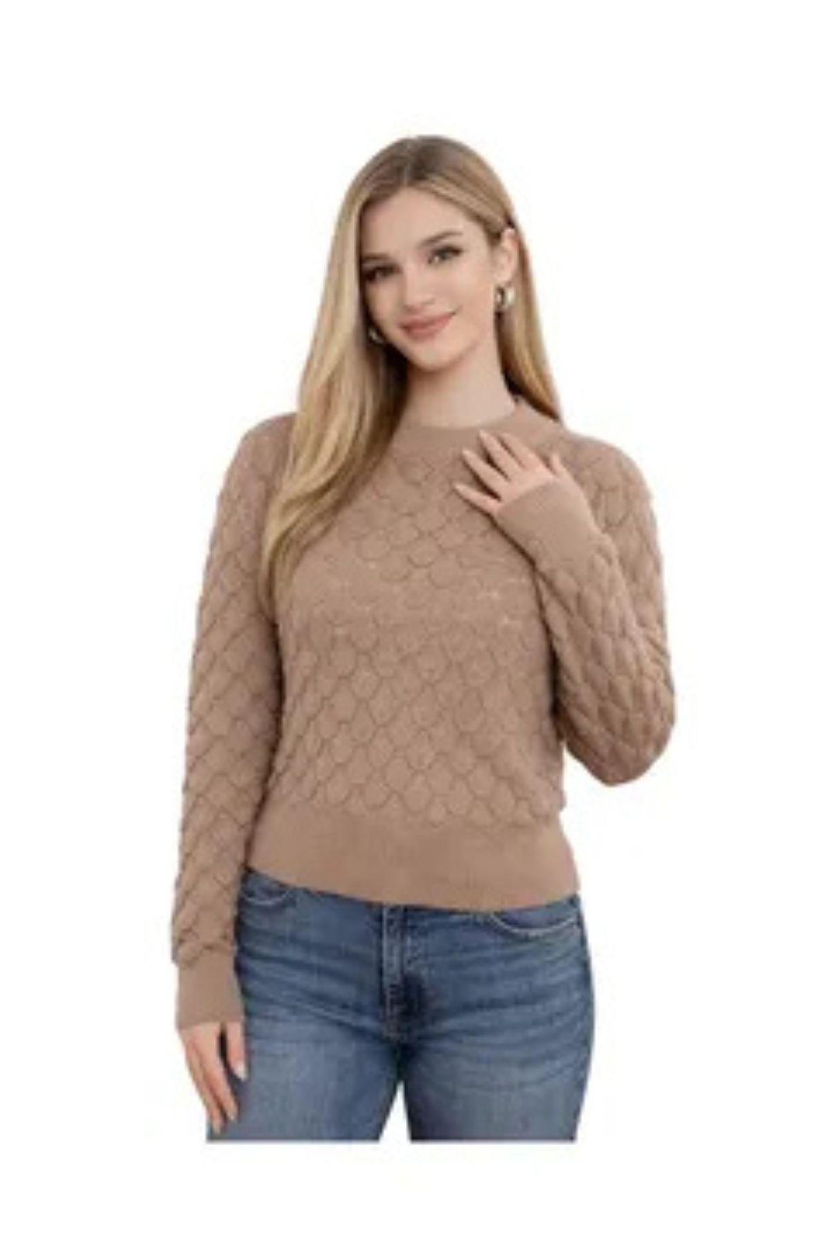 Sweater Mujer Tejido Premium Cuello Redondo Lana 7021-0
