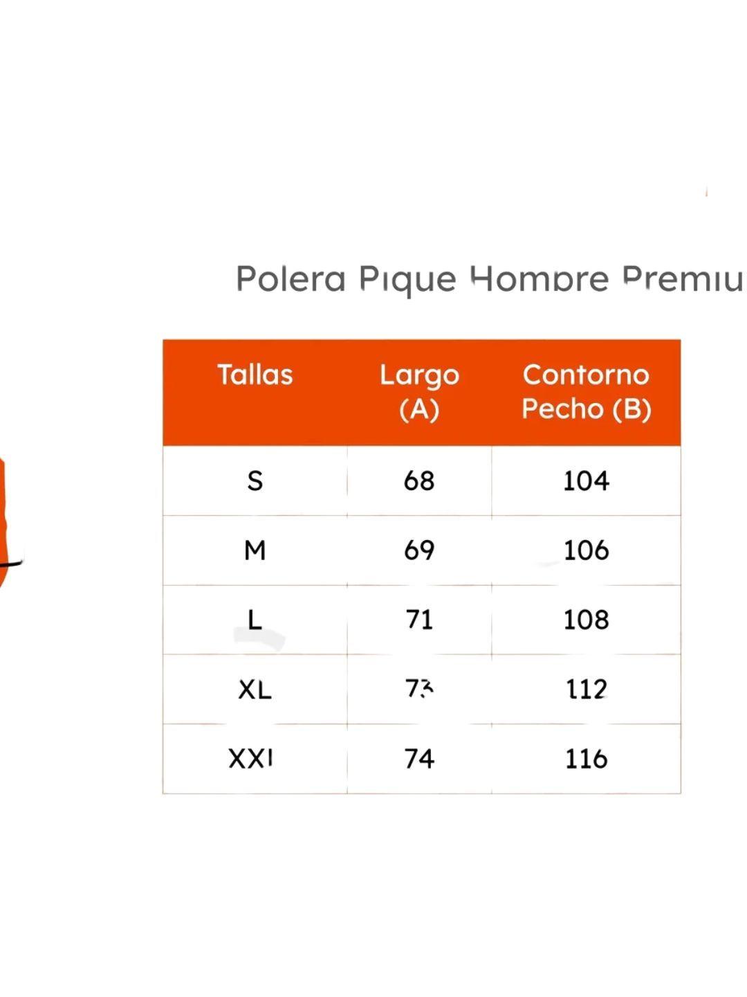 Polera Piqué Hombre Premium Textura Suave. 3 Botones Uv .m16 001-3