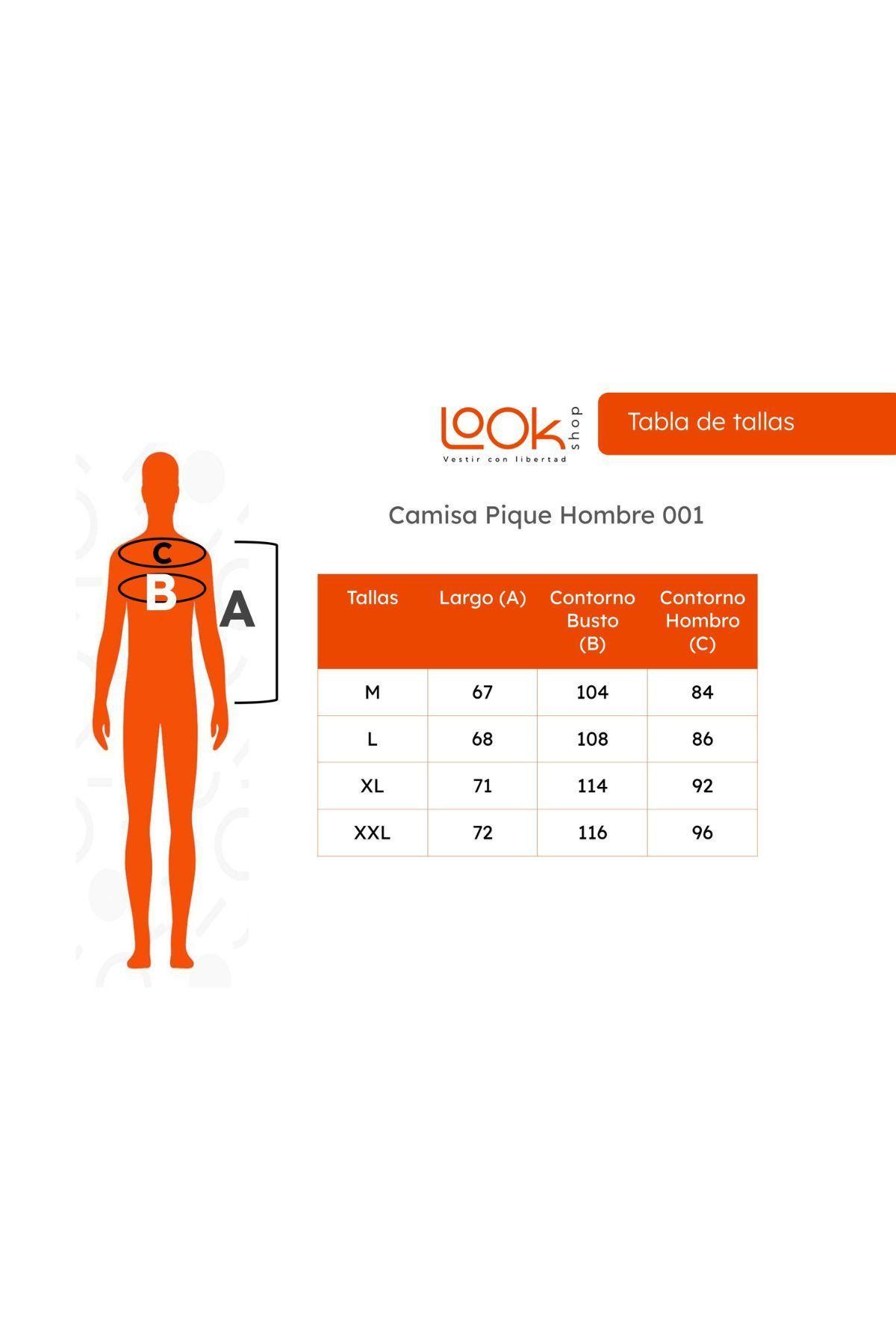 Polera Piqué Hombre Premium Textura Suave. 3 Botones Uv .m16 001-3