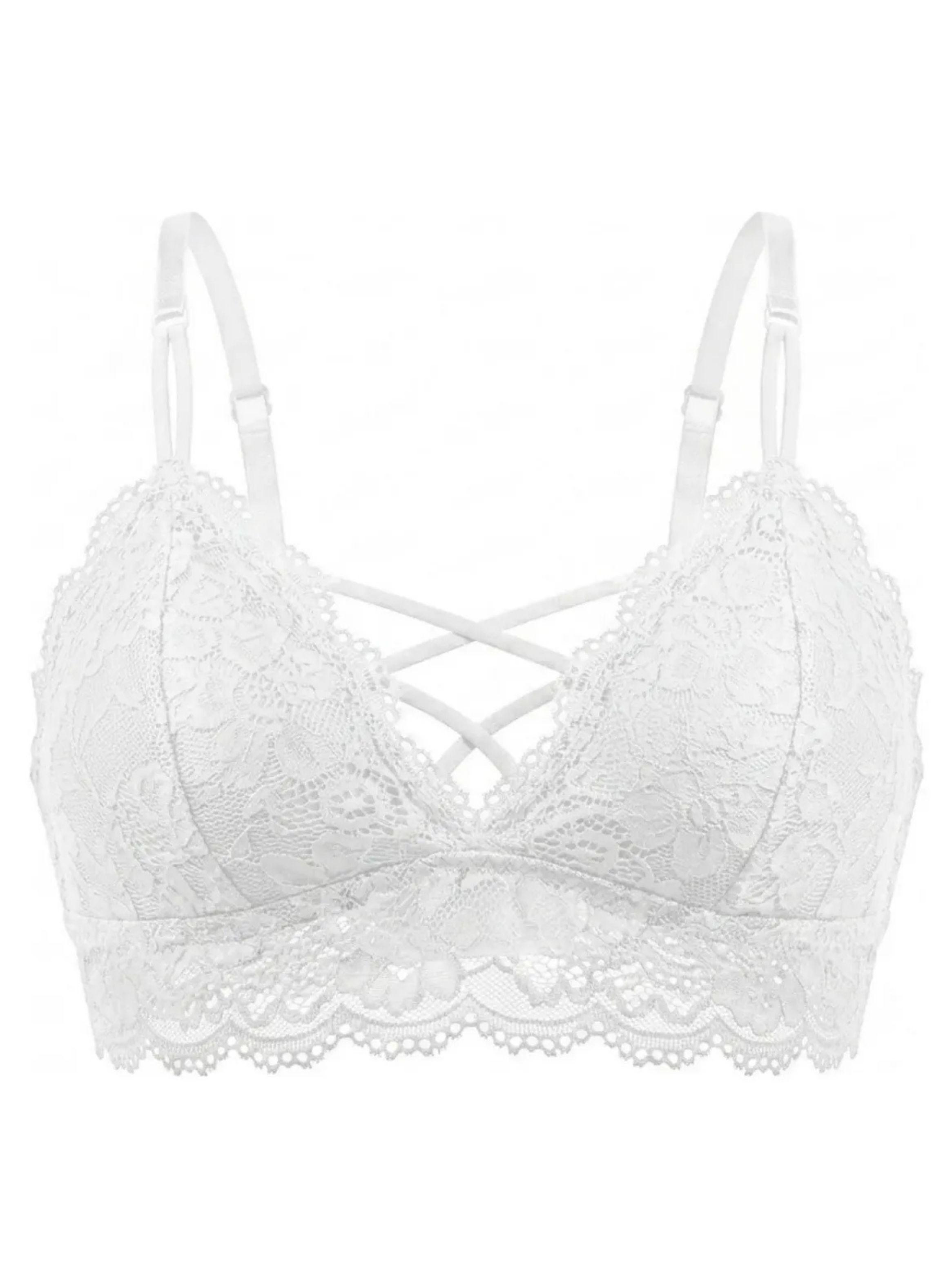 Bralet Top Elasticado Mujer Sostén Peto Sujetador Encaje 600-4