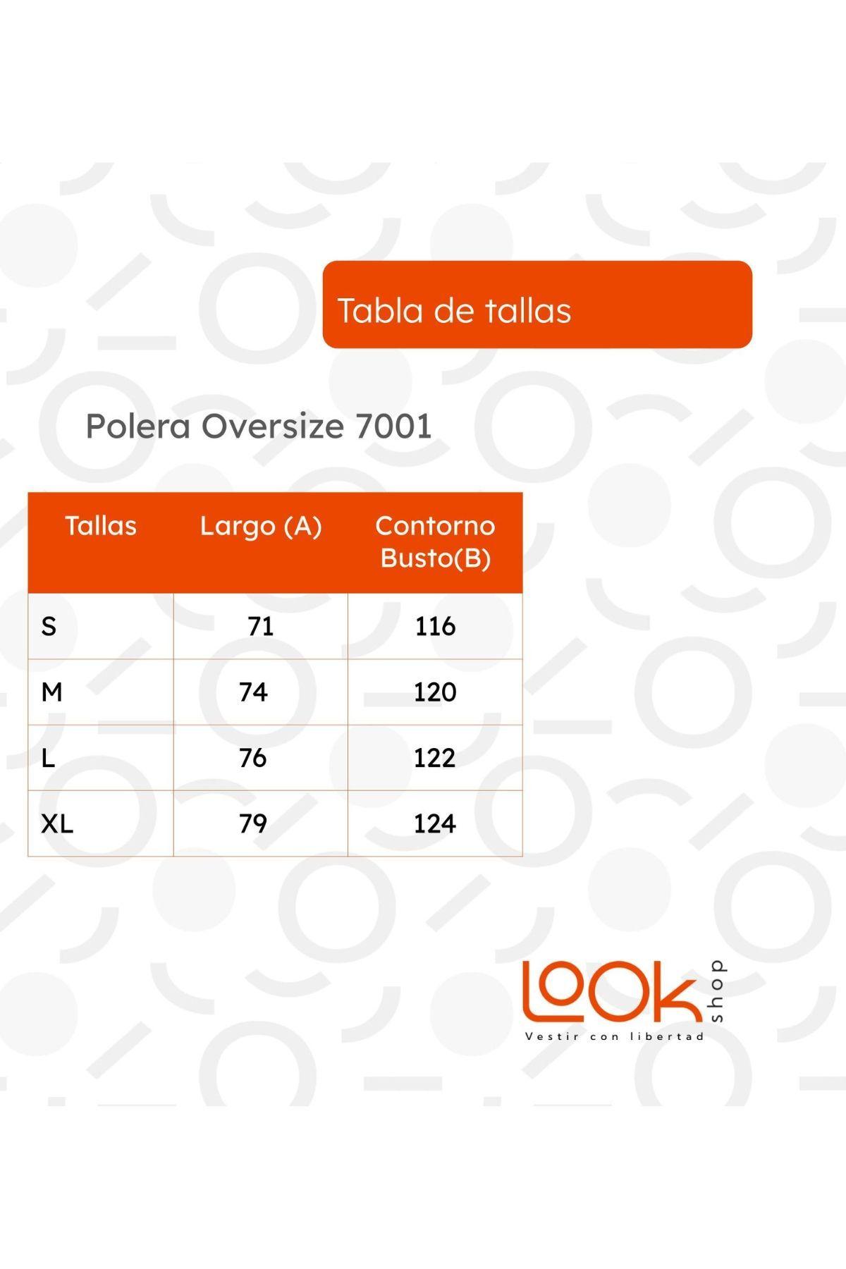 Polera Oversize Unisex  Estilo Urbano. Excelente Calidad. 7001-5