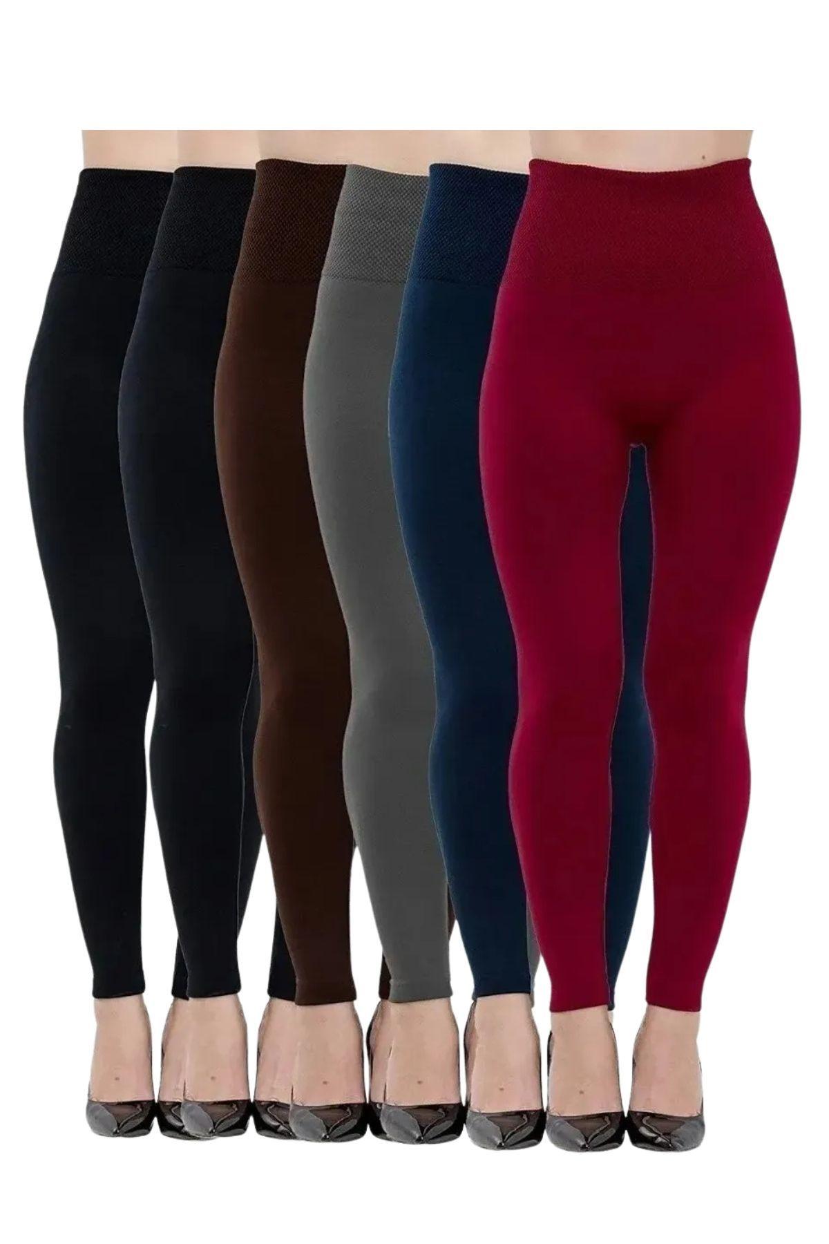 Pack 2 Calzas Polar Sin Costura Mujer. Tiro Extra Largo 330-6
