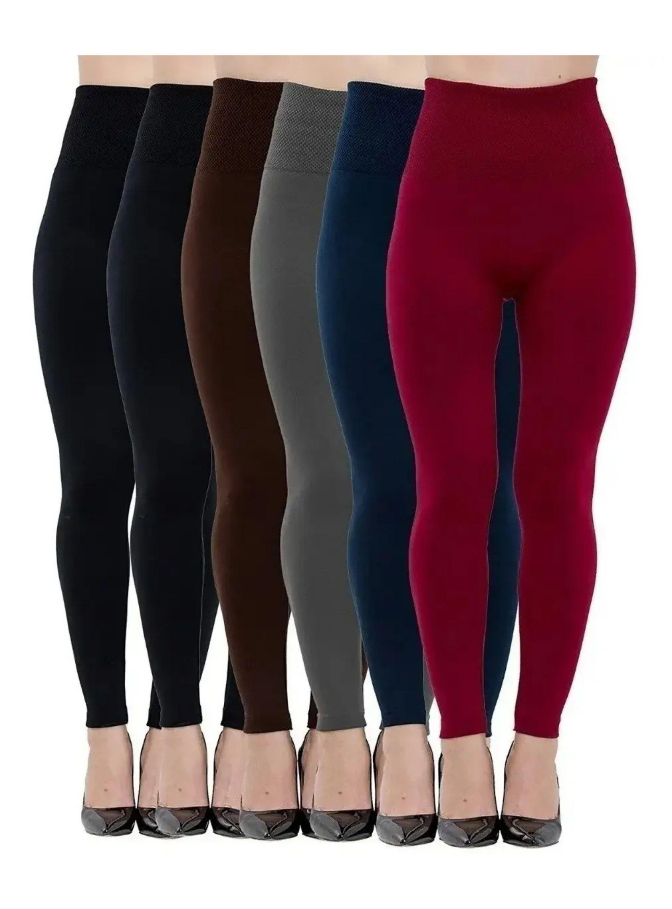 Pack 2 Calzas Polar Sin Costura Mujer. Tiro Extra Largo 330-5