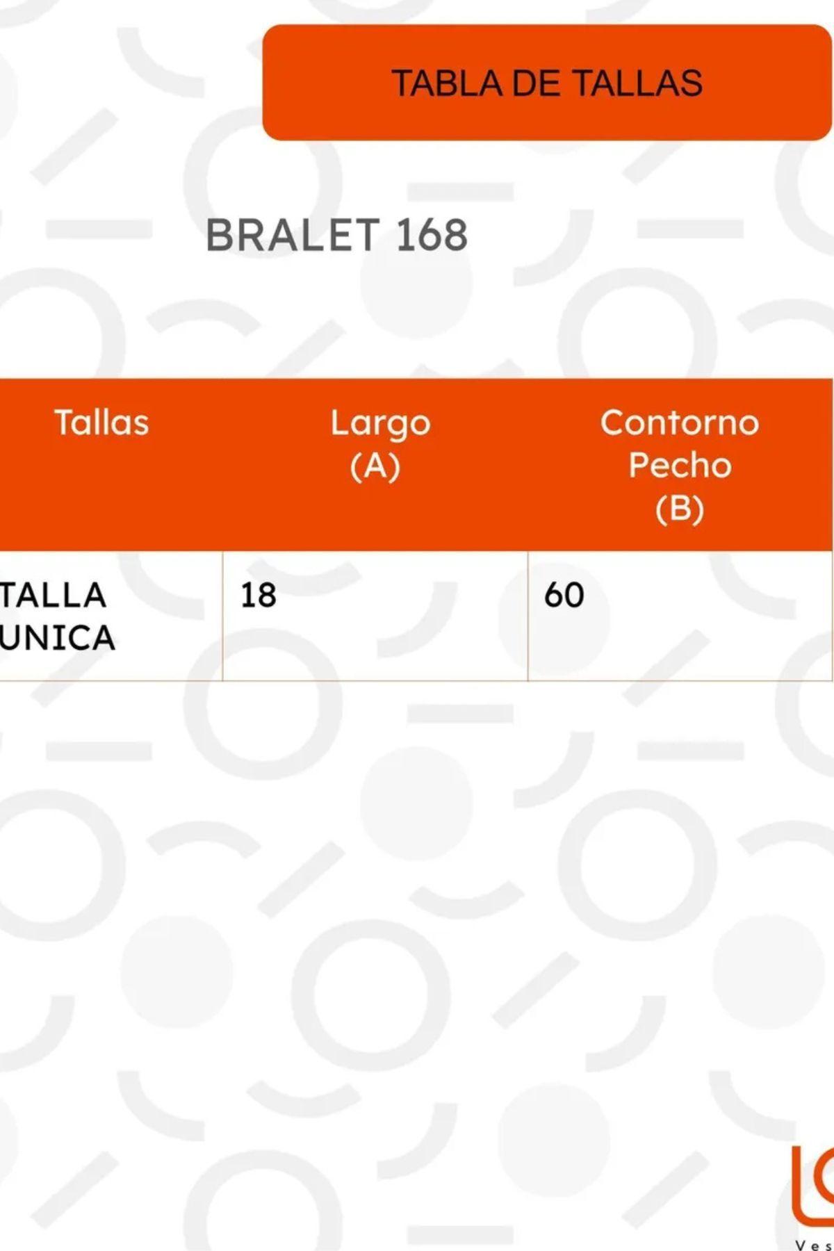 Bralet. Top Elasticado Mujer. Sostén Peto Sujetador Encaje 168-4