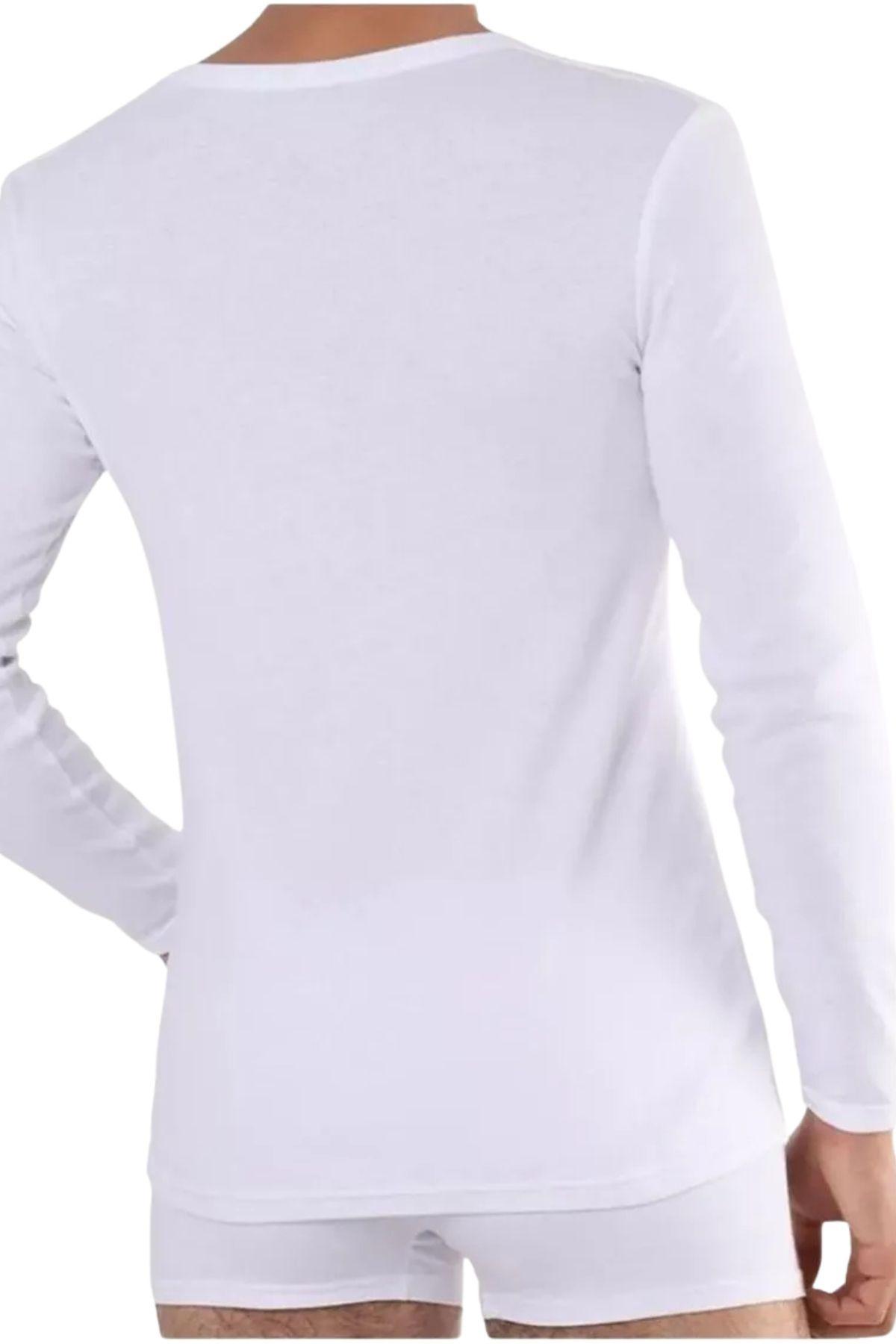 Camiseta Manga Larga Algodón, Blanco. Niño Y Juvenil 808-2
