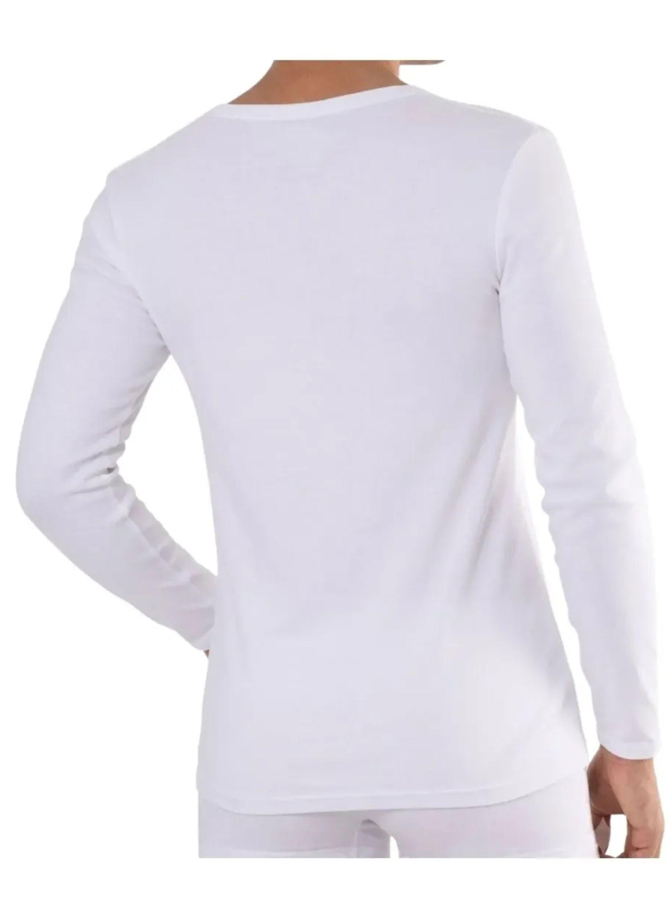 Camiseta Manga Larga Algodón, Blanco. Niño Y Juvenil 808-3
