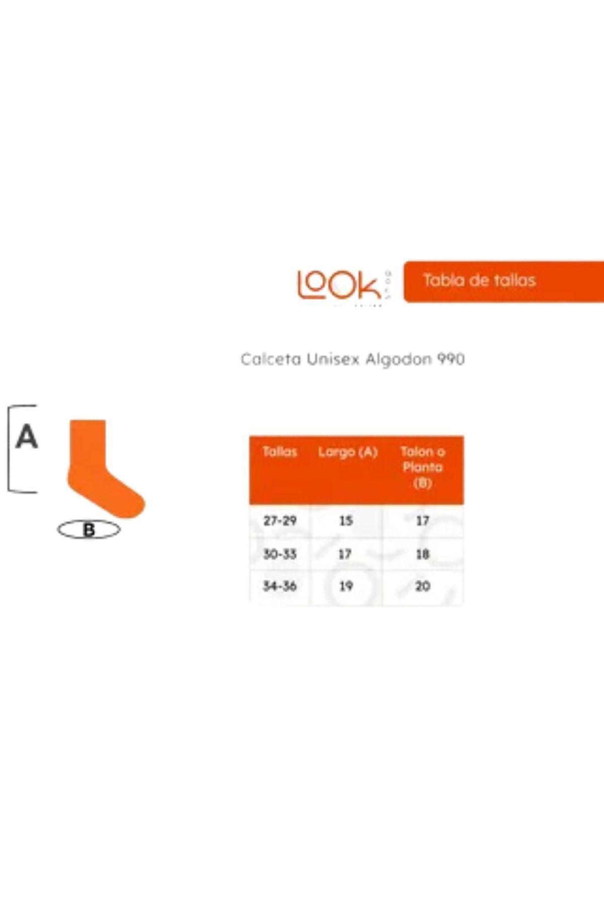 Pack 6 Pares, Calcetas Unisex Algodón, Colores Surtidos 990-7