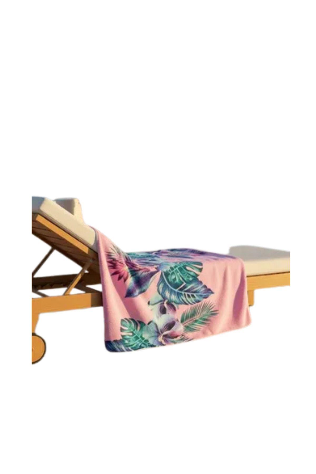 Pack 2 Toalla Mujer De Baño Con Capucha, Secado Rápido Rosa/Hoja 380 -4