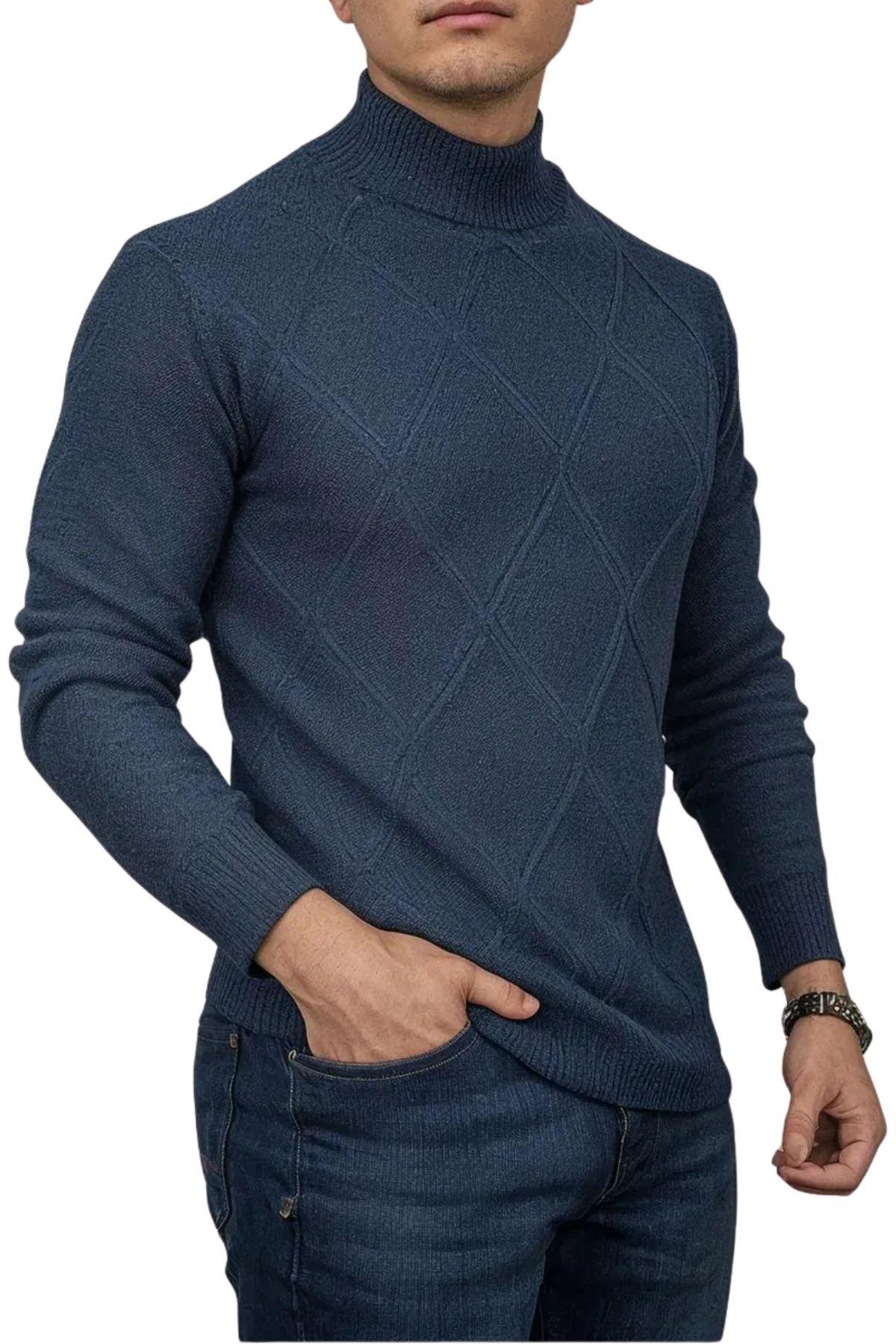 Sweater Lana Hombre Cuello Subido Beatle 130-0